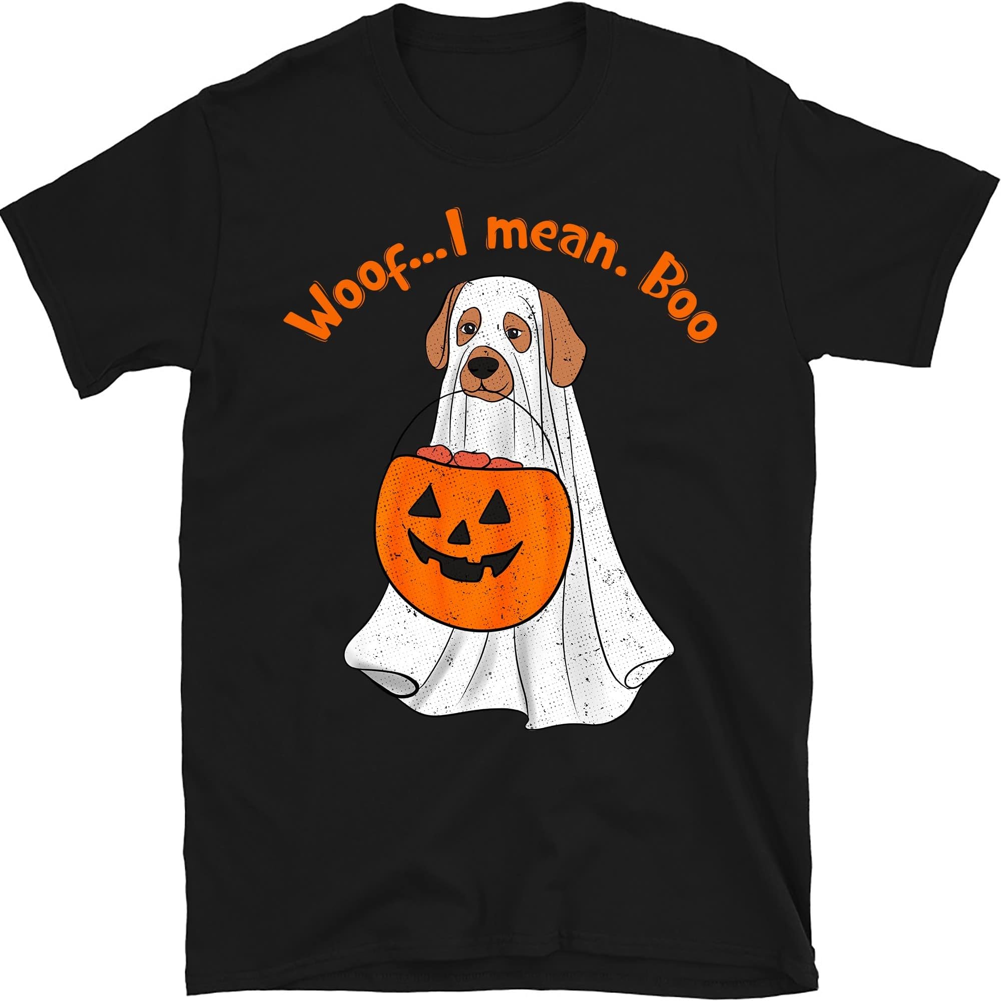 Halloween Cute Dog Sweatshirt, Woof I Mean Boo, Halloween Sweater,Ghost Sweatshirt,Halloween Dog Sweatshirt,Ghost Dog Shirt,2022 Halloween Multicolored
