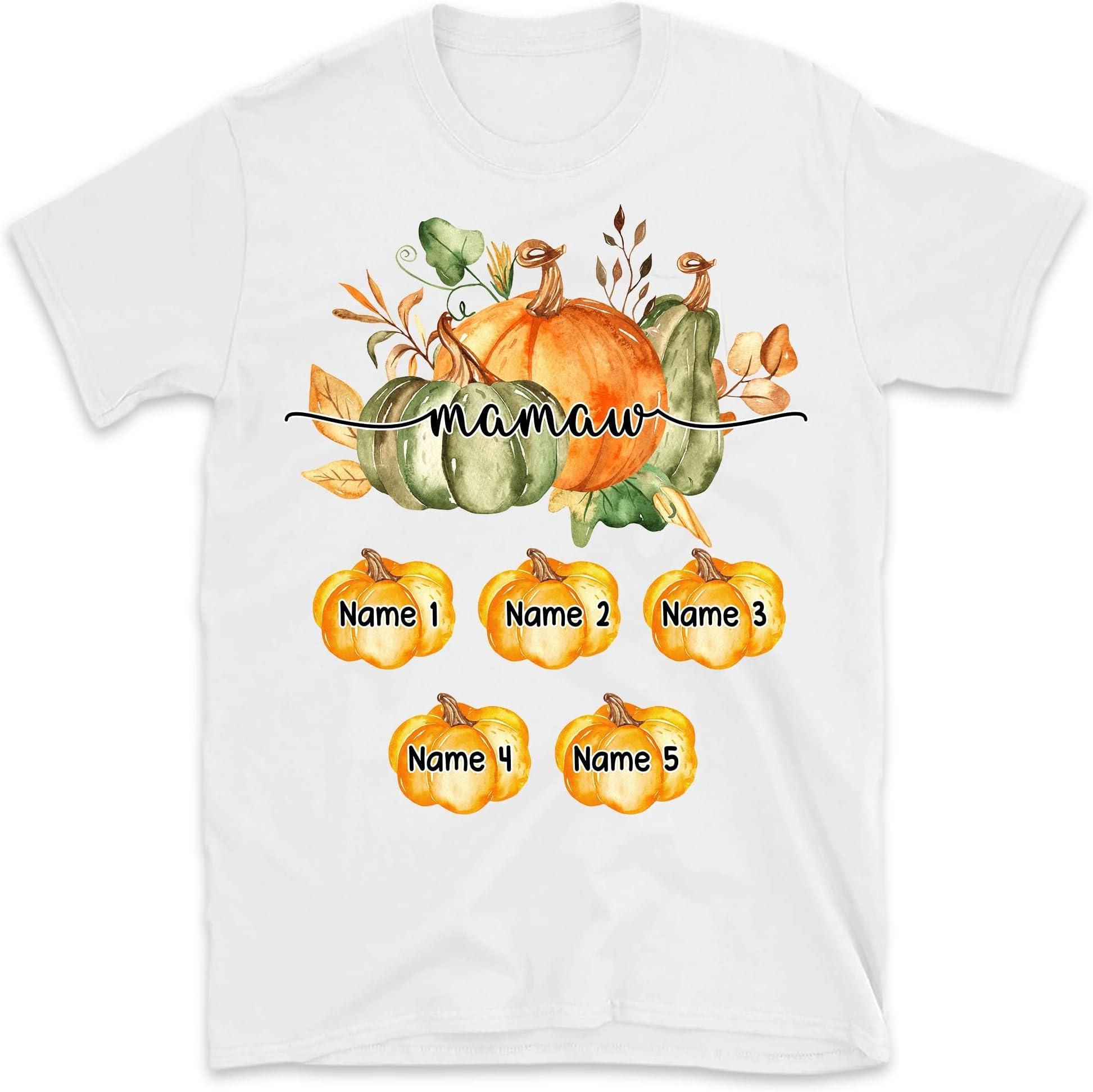Pumpkin Grandma Shirt, Personalized Grandma Shirt, Grandma Fall Pumpkin Shirt, Grandma Shirt with Grandkids Names, Gifts for Grandma