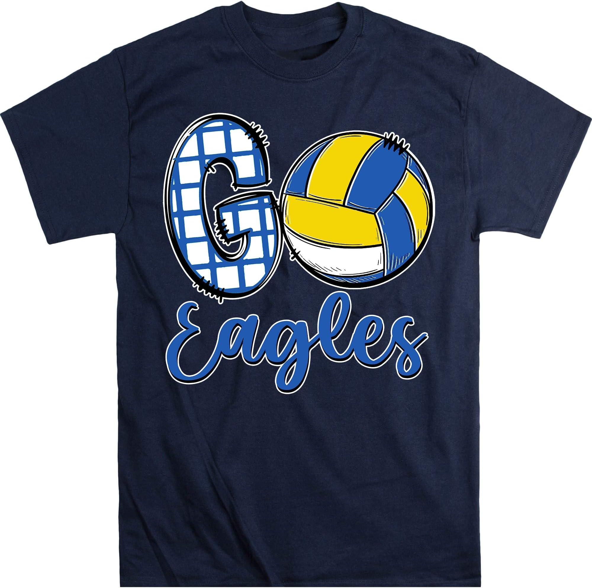 Go Custom Shirt, Go Shirt, Volleyball Team Fan Shirt, GO Volleyball Team tee, Volleyball Shirt, School Spirit Shirt – Navy/X-Large