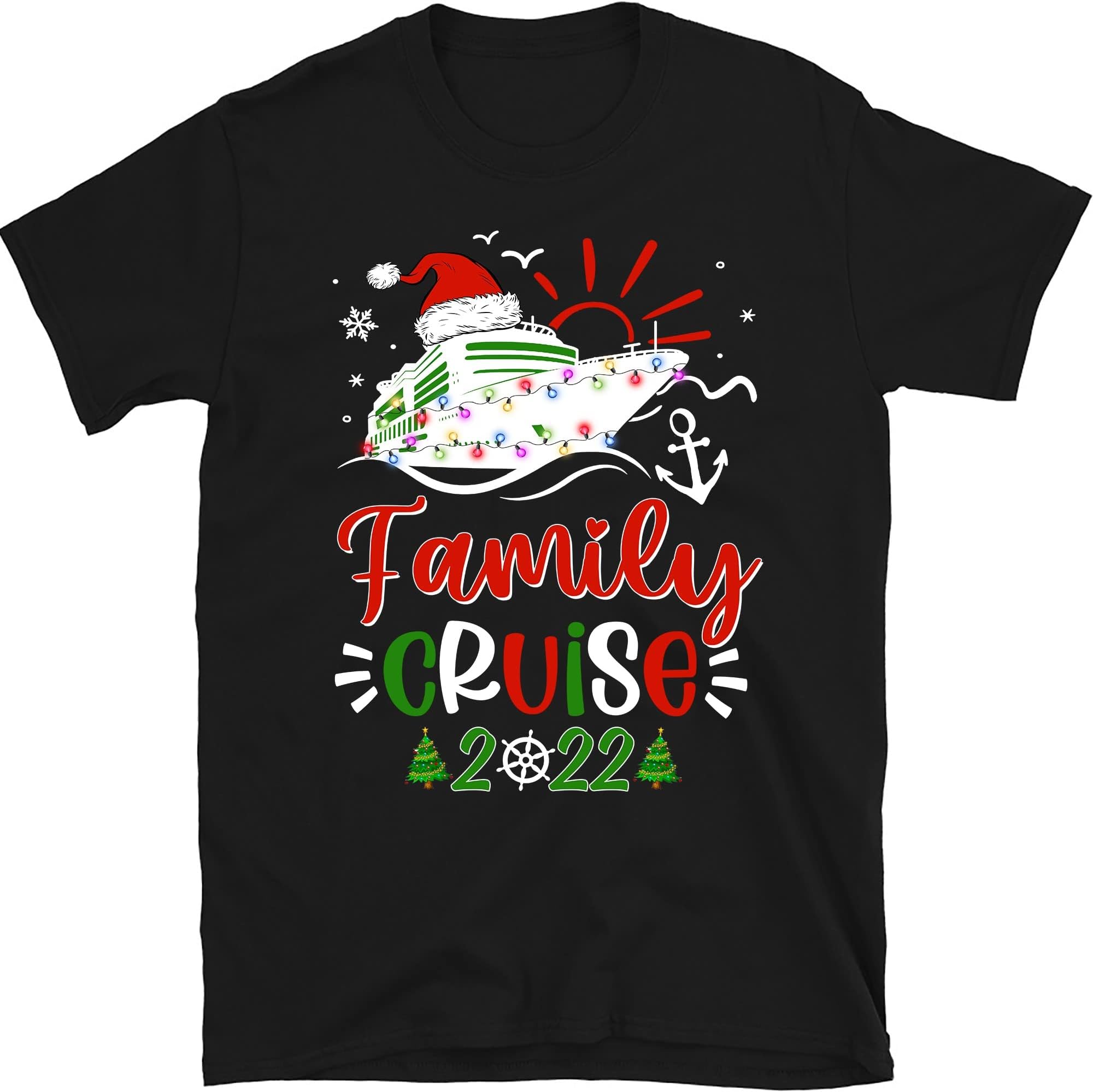 Cruise Squad Family Christmas 2022 Shirts, Cruisin Crew T-Shirt, Cruise Ship Vacation, Matching Family Shirts, Christmas Trip Shirt TY Multicolored