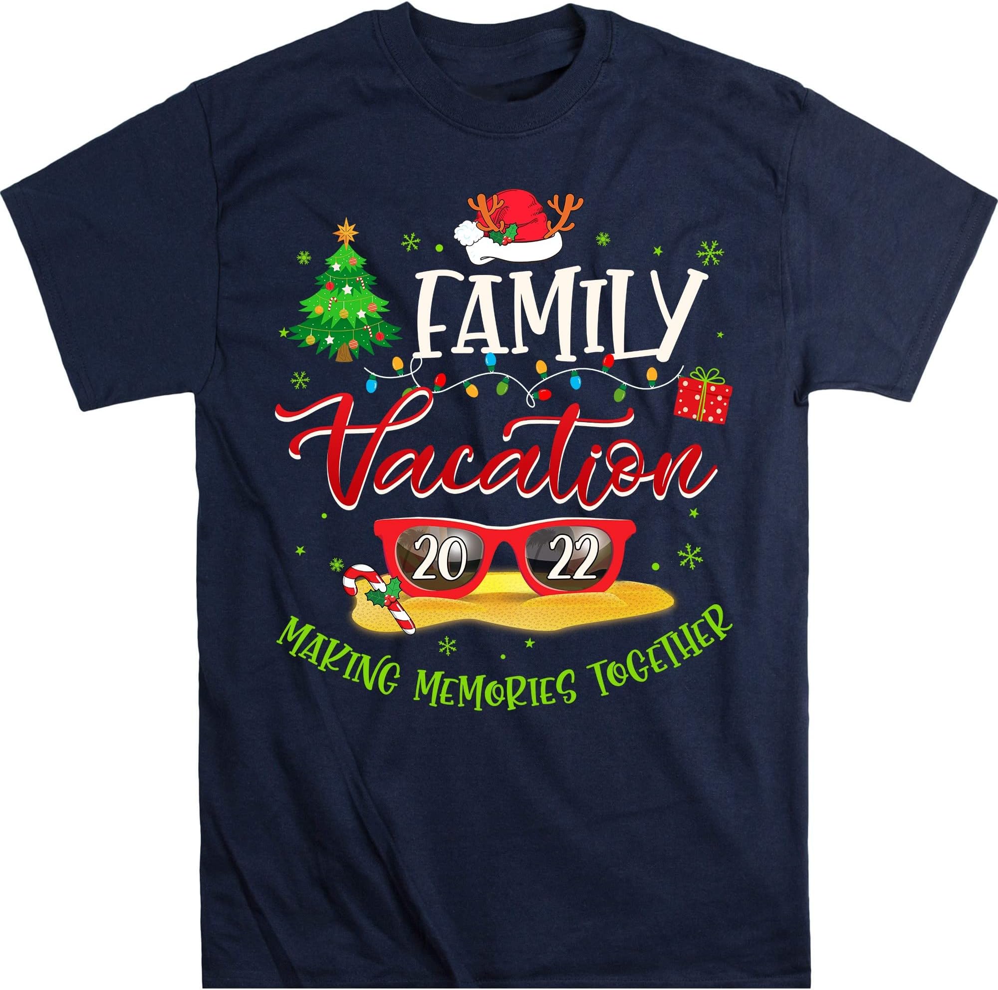 Christmas Family Vacation 2022 Shirt, Christmas Family Trip Custom Shirt, Happy Xmas Matching Family Shirt, Travel Family – Navy/X-Large