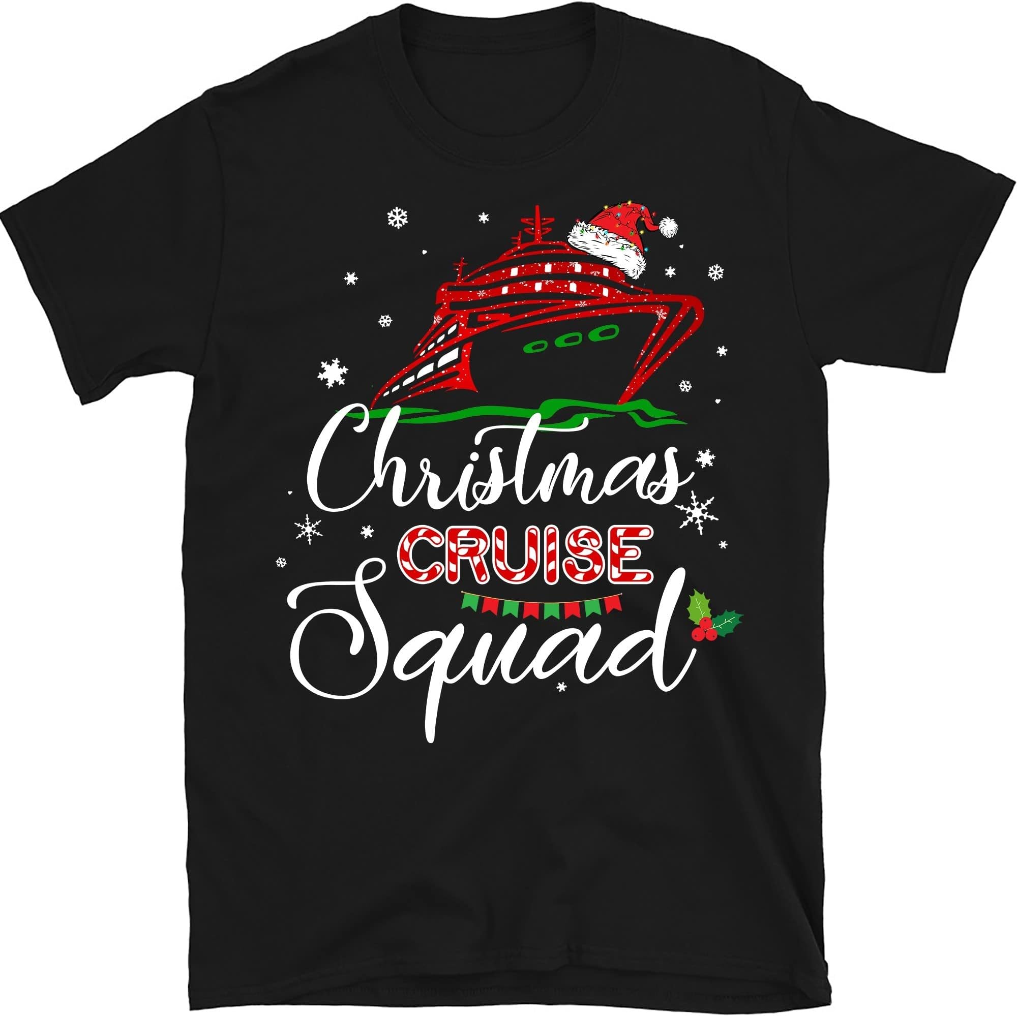 Christmas Cruise Squad Family Shirts, Matching Christmas Cruisin Crew Tee, Cruise Ship Vacation, Merry Xmas Gift