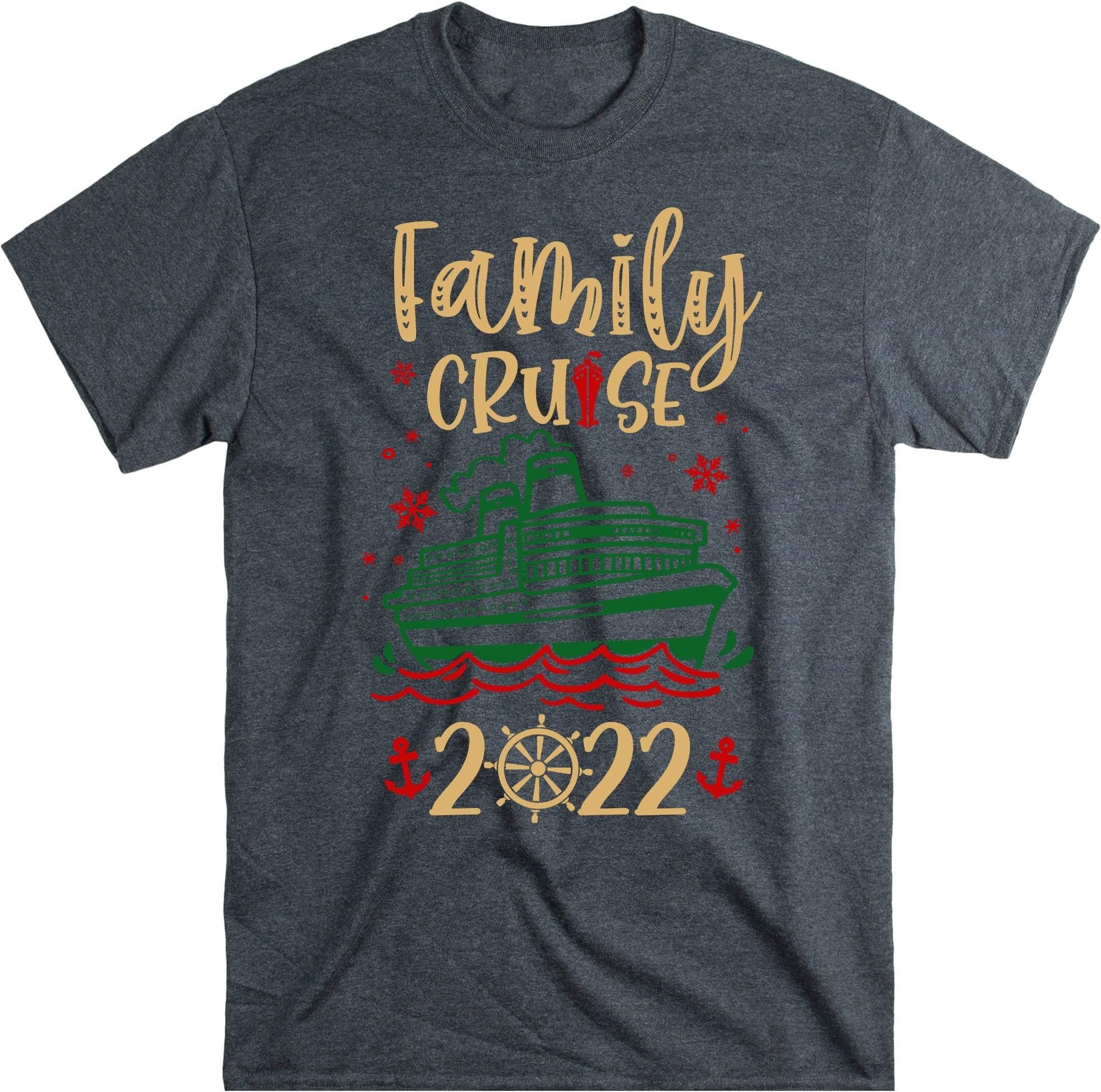 Christmas Cruise Squad Family Shirts, Matching Christmas Cruisin Crew Tee, Cruise Ship Vacation, Merry Xmas Gift, Cruise – Dark Heather/XX-Large