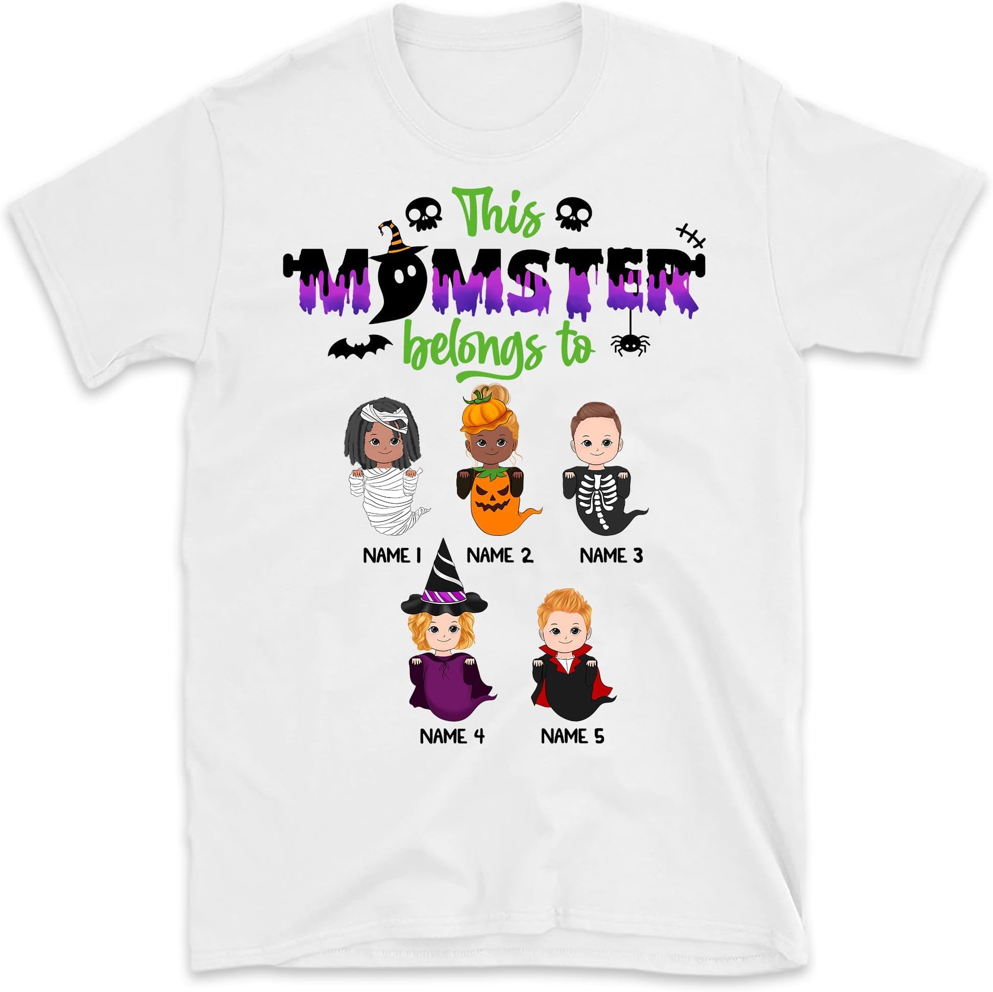 This Momster Belongs to Kids Shirt Funny Boos Halloween Shirt Custom Momther, Mom Halloween Costume Multicolored