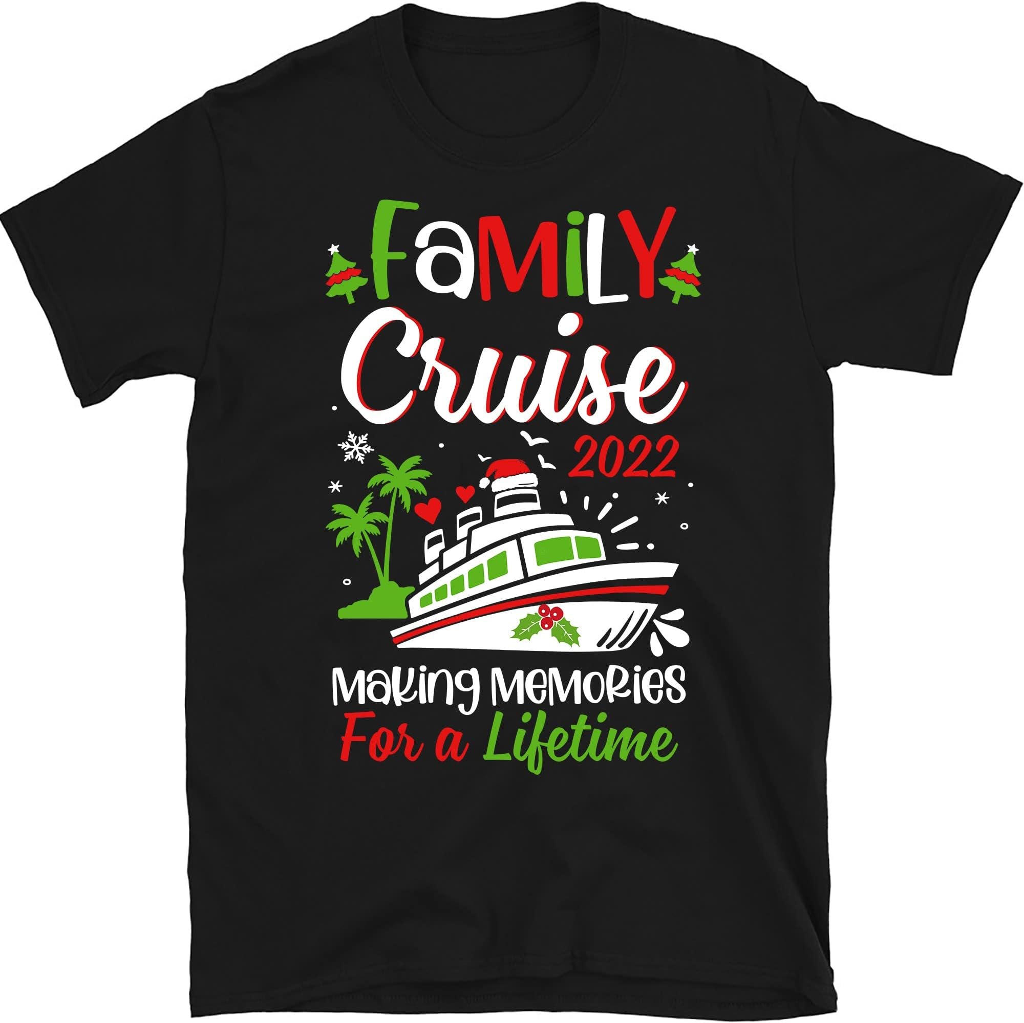 Cruise Squad Family Christmas 2022 Shirts, Cruisin Crew T-Shirt, Cruise Ship Vacation, Matching Family Shirts, Christmas Trip Shirt RT Multicolored