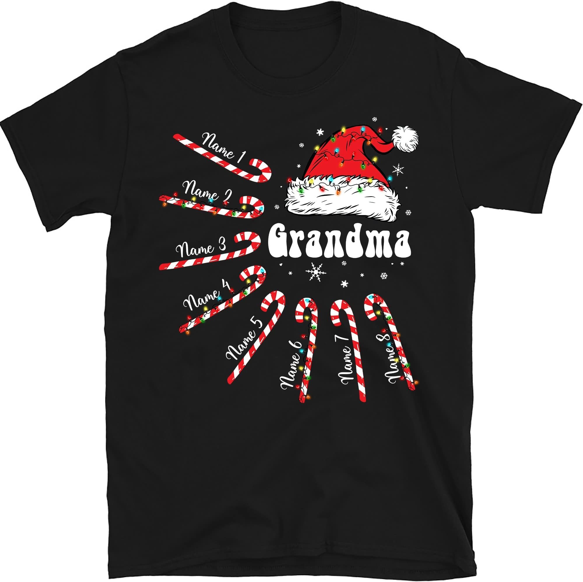 This Grandma Belongs to Candy Christmas Shirt, Customized Mimi Gift, Personalized Grandkids Gift, Mimi's Kids Shirt Multicolored
