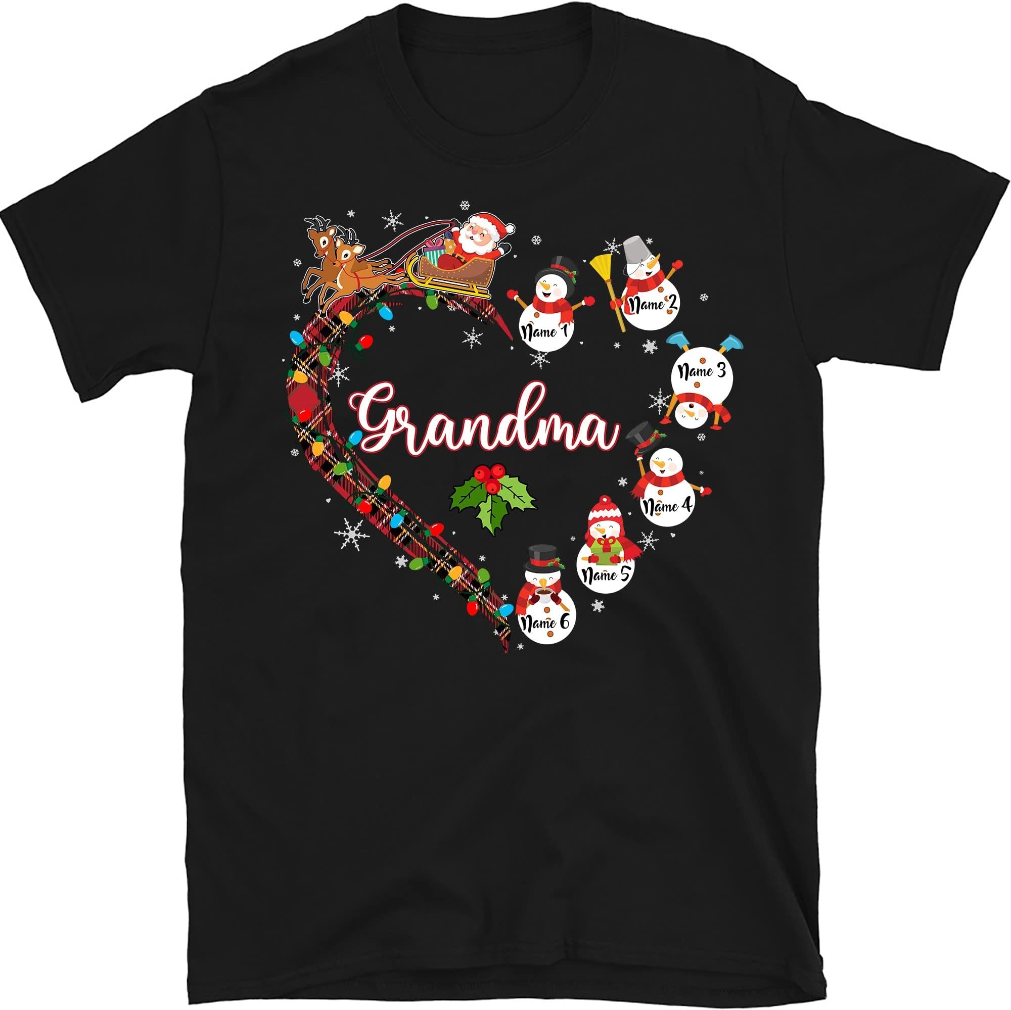 This Grandma Belongs to Snowman Christmas Shirt, Customized Mimi Gift, Personalized Grandkids Gift, Mimi's Kids Shirt Multicolored