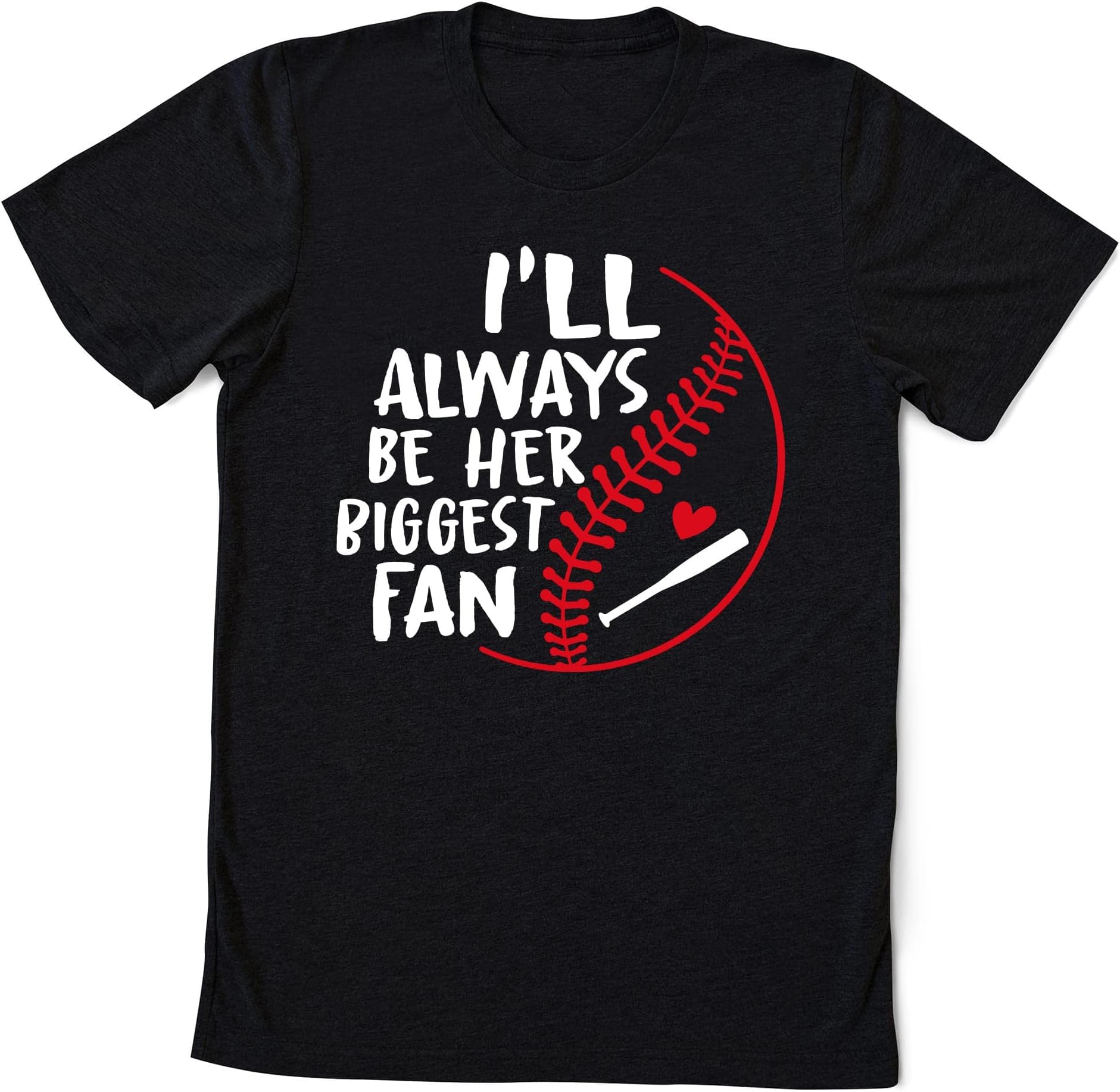 I'll Always Be Her Biggest Fan Shirt, Biggest Fan Shirt, Custom Softball Mom Shirts, Softball Mom Shirt, Softball Shirt, Softball Life Multicolored