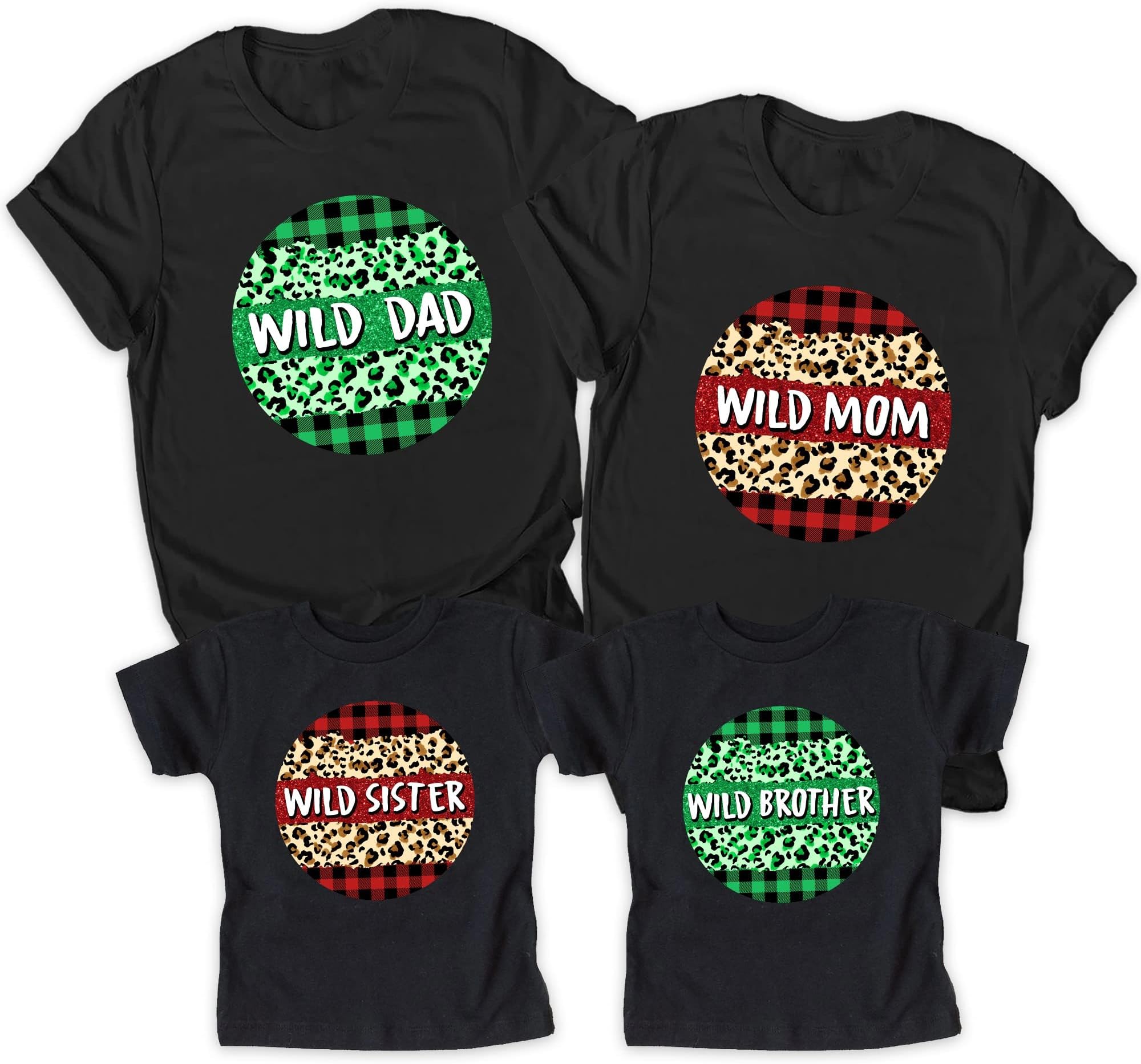 Wild Mama and Wild Dad Shirt, Wild Mama,Cheetah, Wild One Birthday Shirts, Two Wild Birthday Shirts, Wild Dad, Mom and Dad Birthday Shirts Multicolored