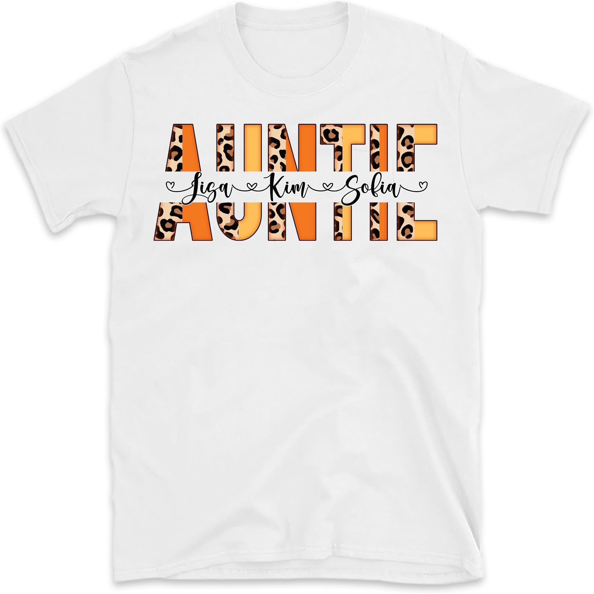 Personalized Auntie Thanksgivings Shirt, Custom Nickname Auntie Tee with Kidnames, Leopard Thanksgivings Shirt, Aunt Thanksgivings Gift