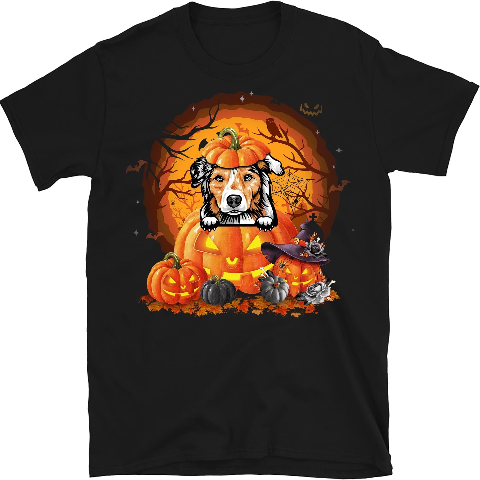 Personalized Dogs Halloween Shirt, Halloween Ideas Gift, Gift for Dog Lovers, Custom Dog Shirt, Personalized Halloween Shirt Multicolored