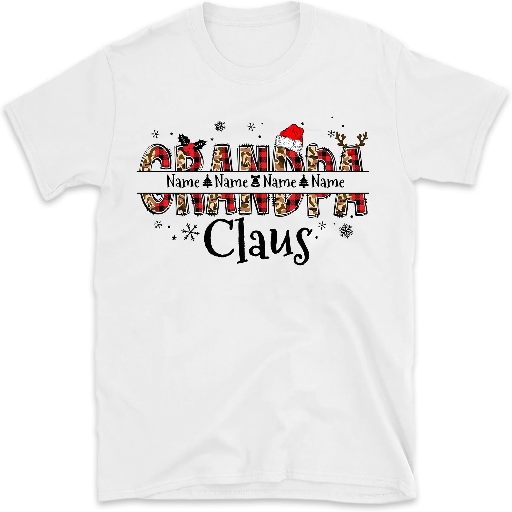 Grandpa Claus Shirt, Grandpa Santa Shirt, Grandpa Claus Hat Shirt, Grandpa Santa Claus Shirt, Christmas Grandpa Shirt Multicolored