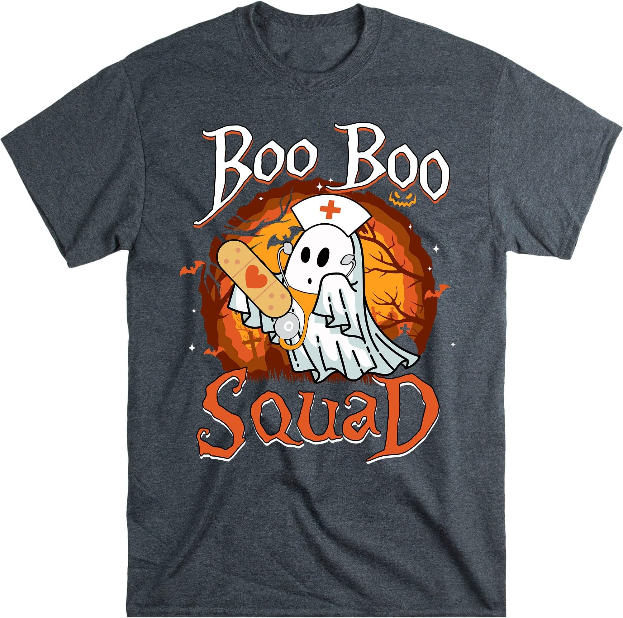 Boo Boo Squad Nurse Halloween Shirt, Halloween Boo Shirt, for Nurse Shirt, Funny Halloween Shirt, Halloween – Dark Heather/Large