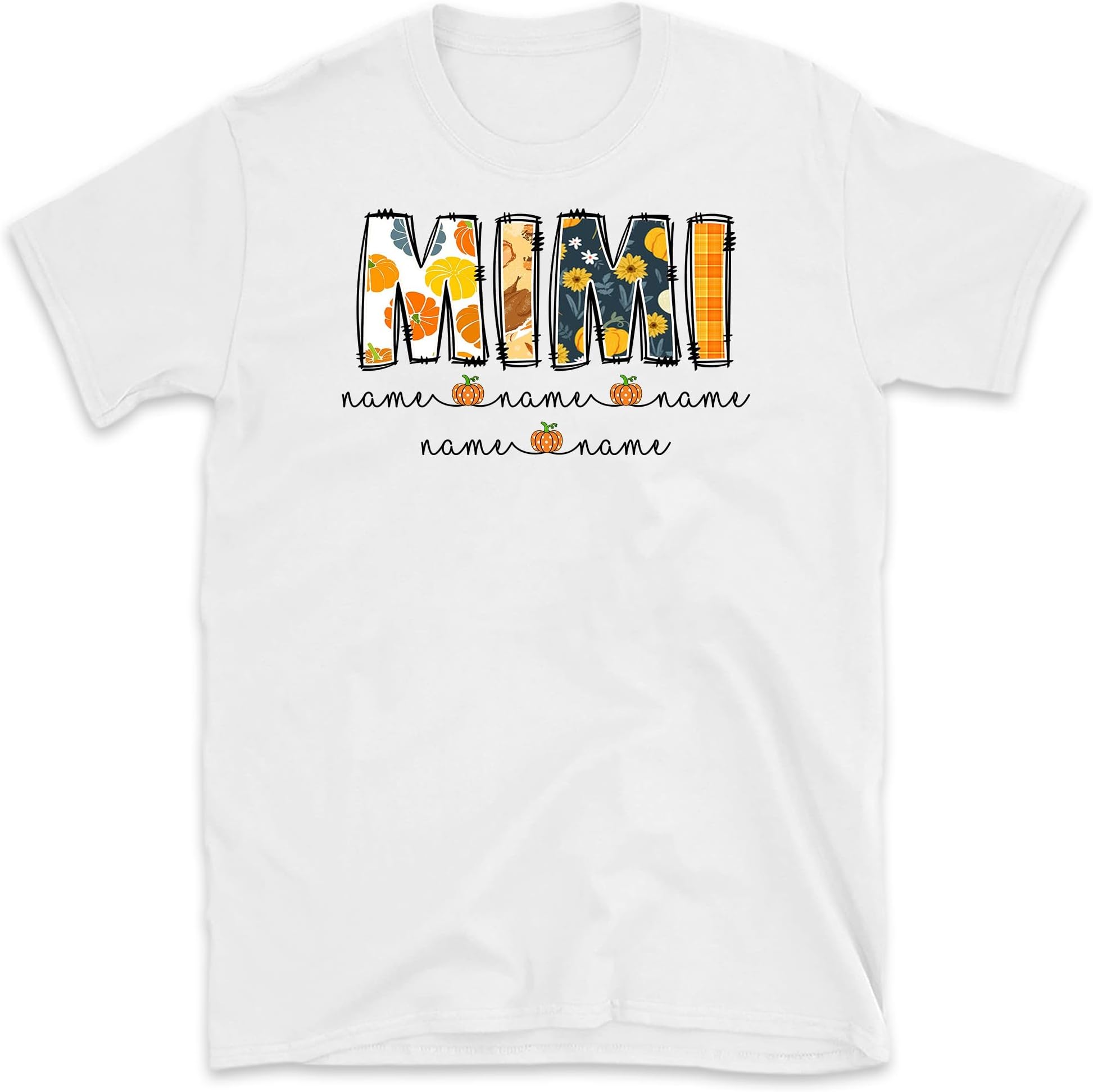Mom Thanksgiving Shirt, Custom Mom Shirt with Kids Names, Spooky Mama Shirt, Mama Thanksgiving T-Shirt, Thanksgiving Shirts for Women Multicolored