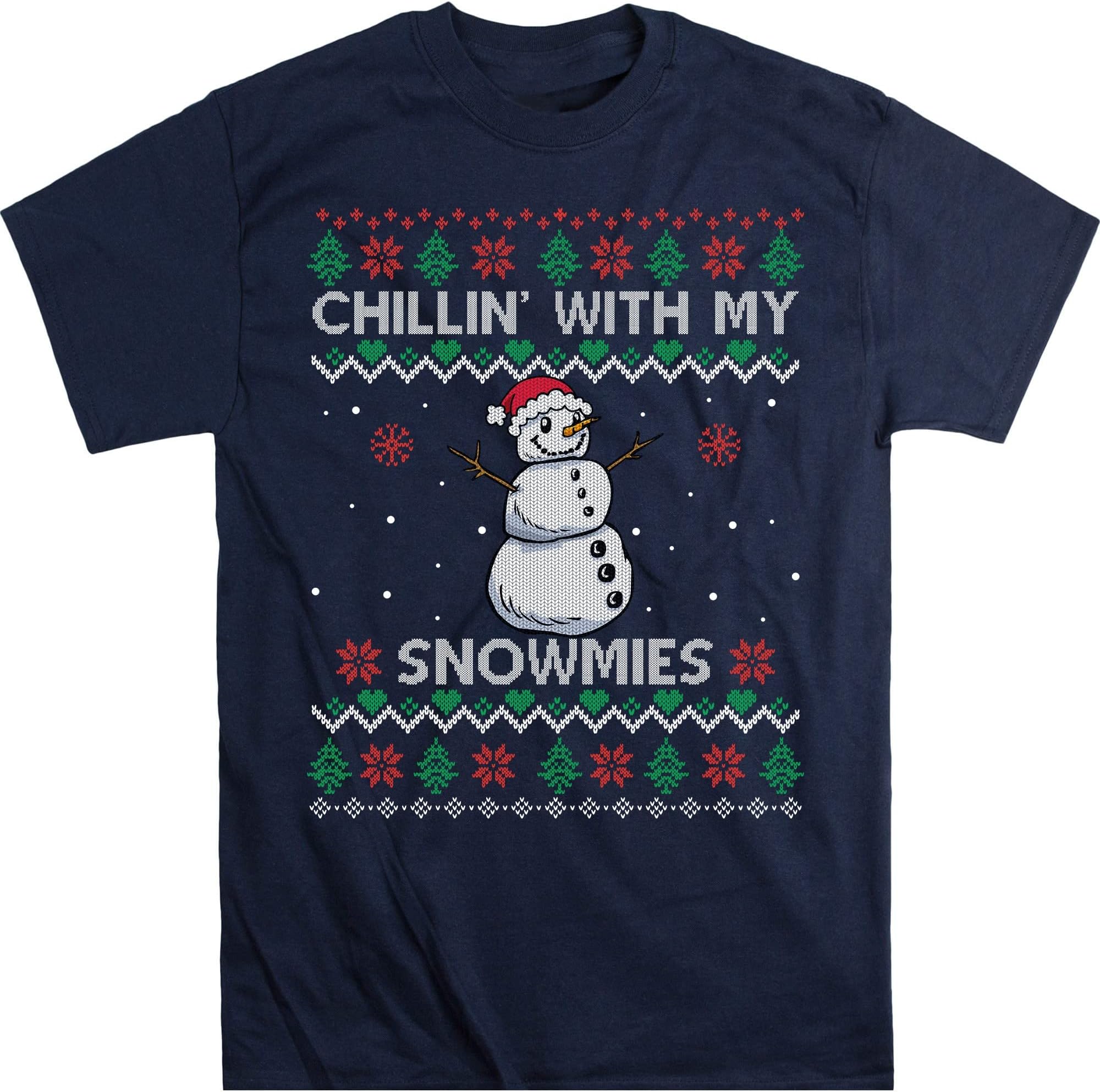 Snowman Christmas Chillin with My Snowmies Ugly Gift T-Shirt