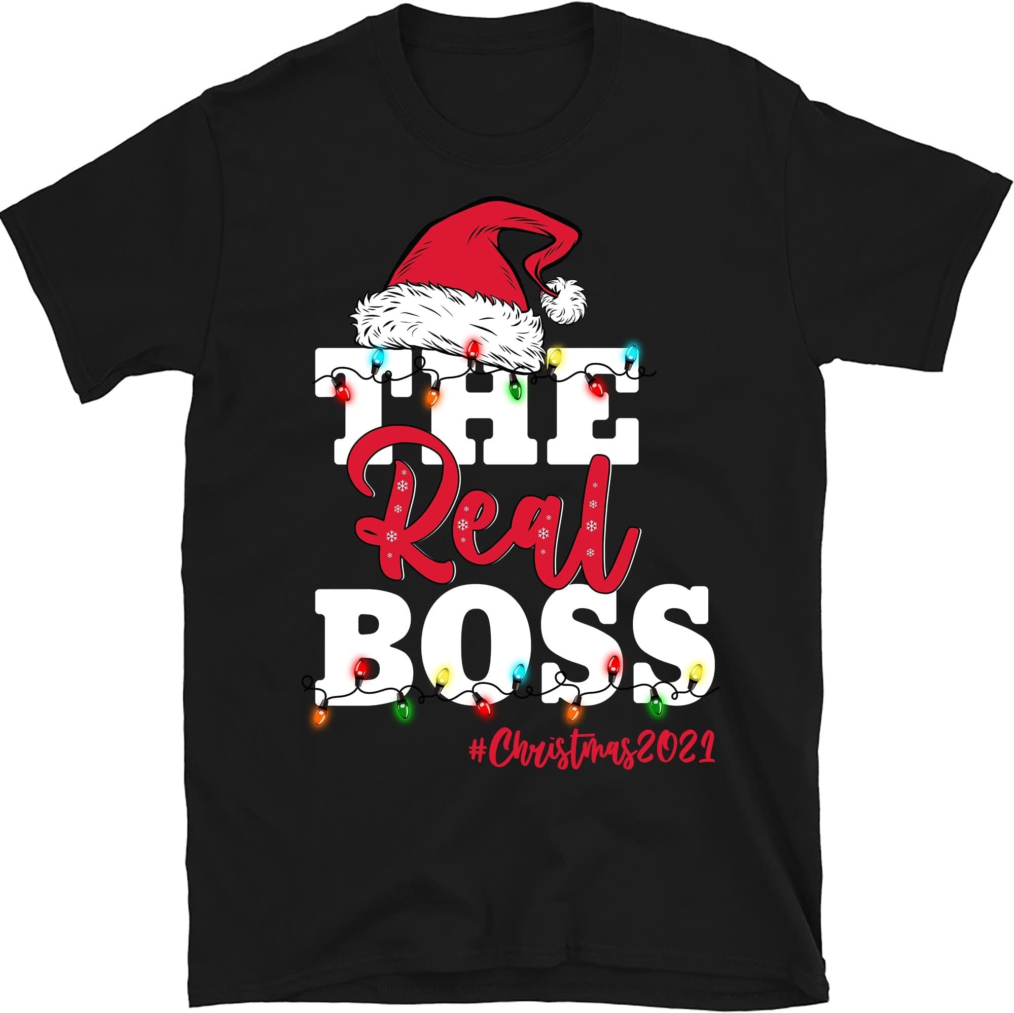 The Boss, The Real Boss, Christmas Couple, Christmas Matching, Couple Matching, Matching Couple, Boss Couple Shirts, Couple Pajamas Shirt Multicolored