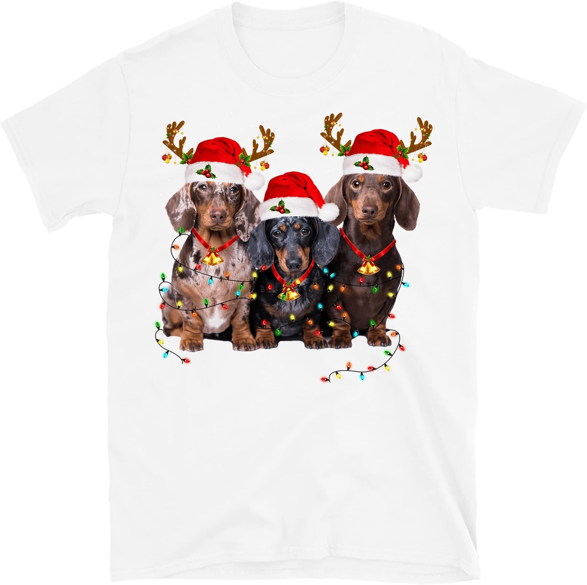 Dachshund Christmas Unisex Shirt, Dog Lover, Dachshund Mom Gift, Funny Dog T Shirt – White/XX-Large