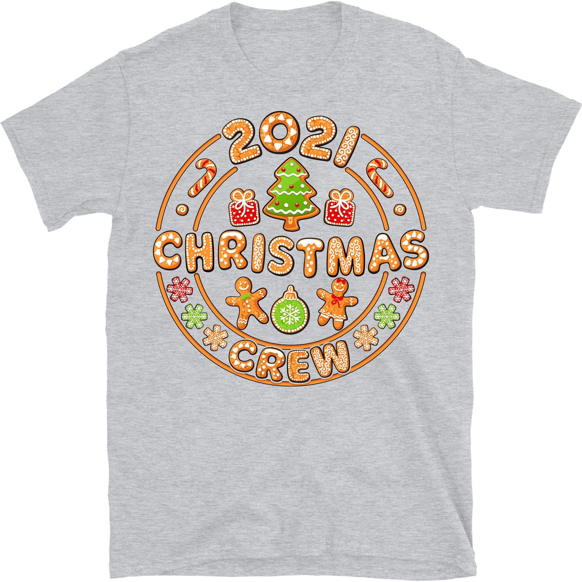 2021 Christmas Crew Shirt, Matching Christmas Family Shirt, Christmas Cookies Gingerbread Tee – Sport Grey/Medium