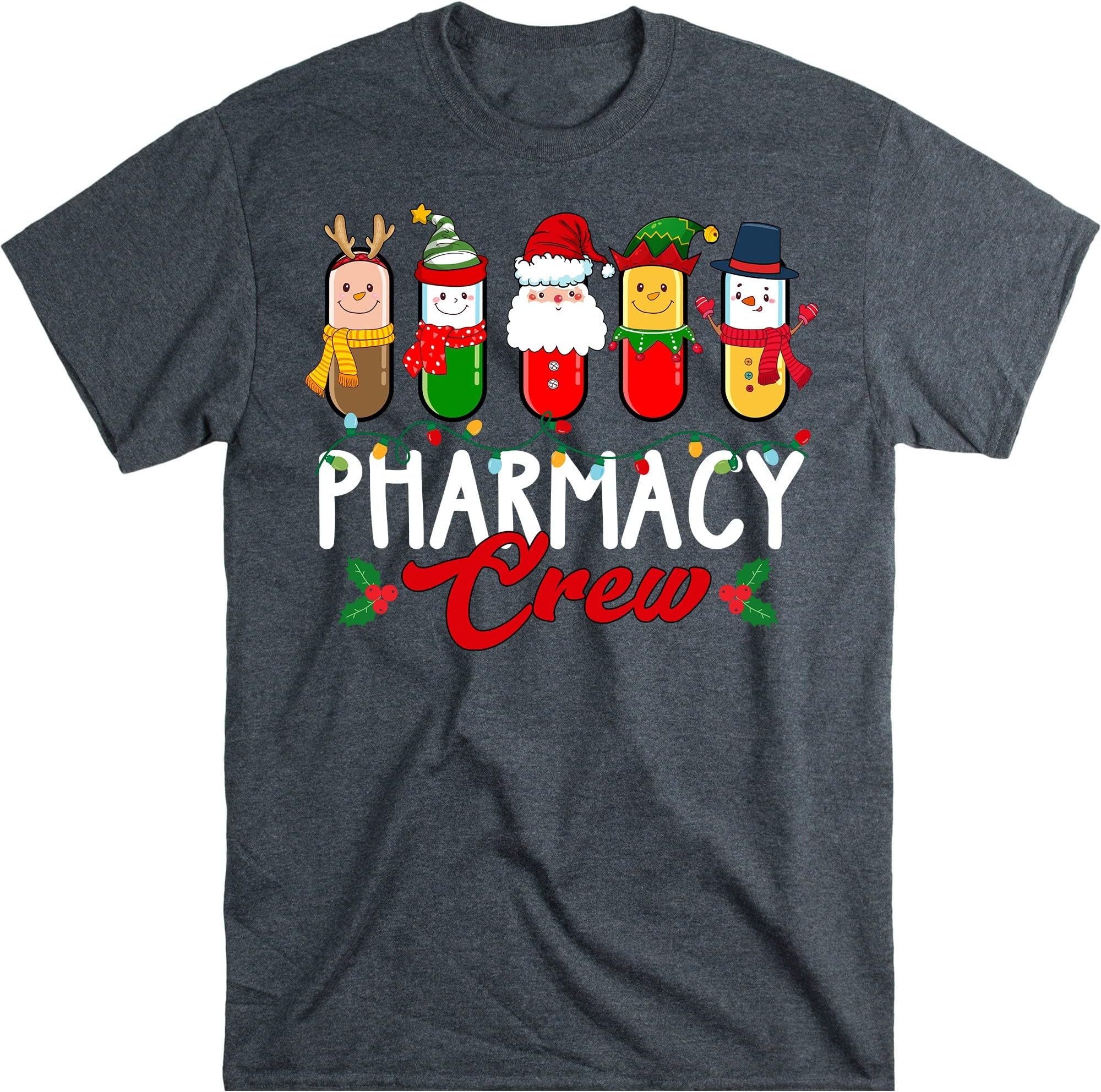 Pharmacy Crew Shirt, Pharmacist Shirt, Pharmacy Technician Shirt, Christmas Shirt, Pharmacist Gift, Xmas Shirt – Dark Heather/4X-Large