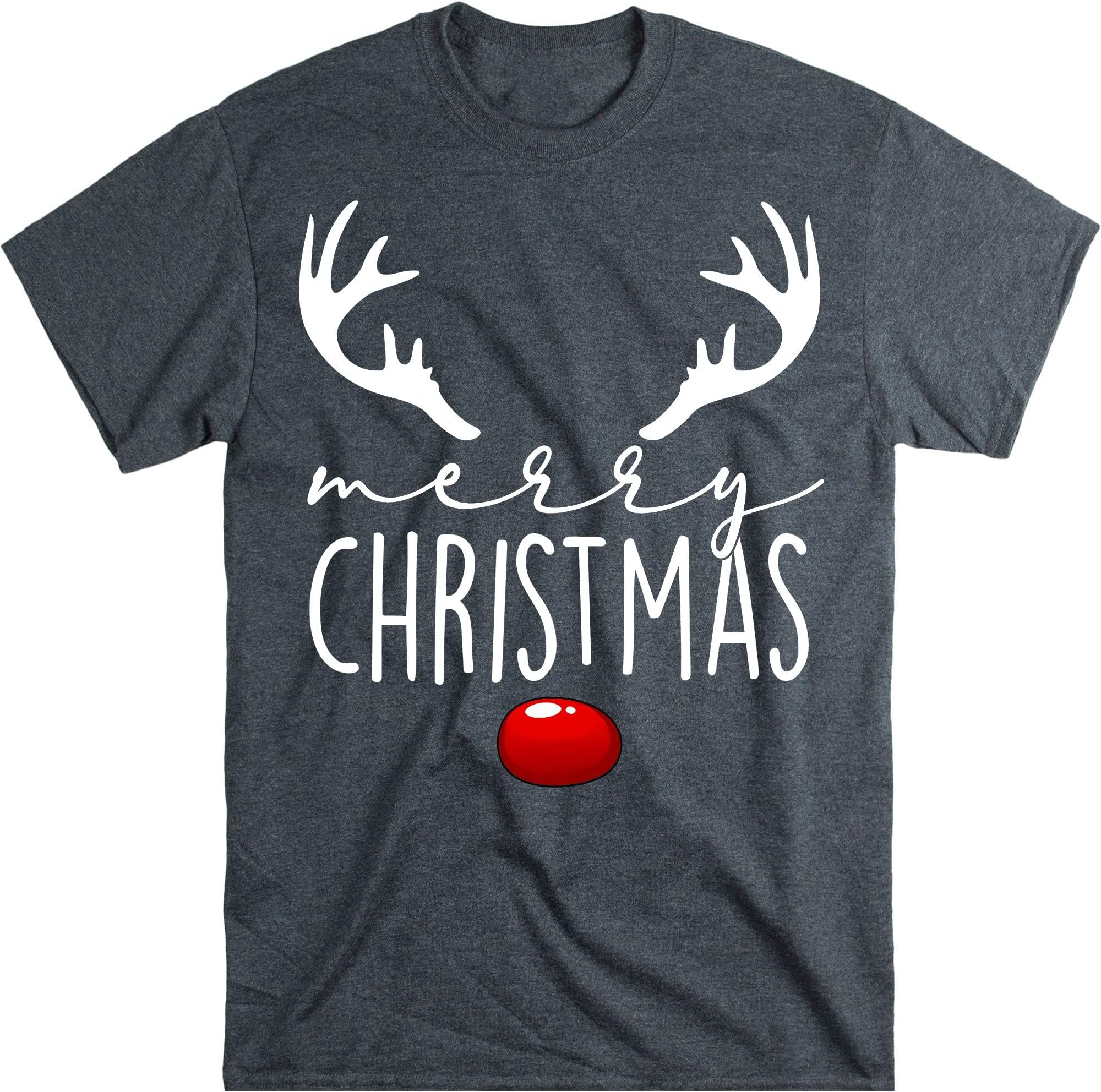 Merry Christmas Shirt, Christmas Family Shirt, Christmas Matching Shirt, Holiday Shirt, Shirts – Dark Heather/Medium
