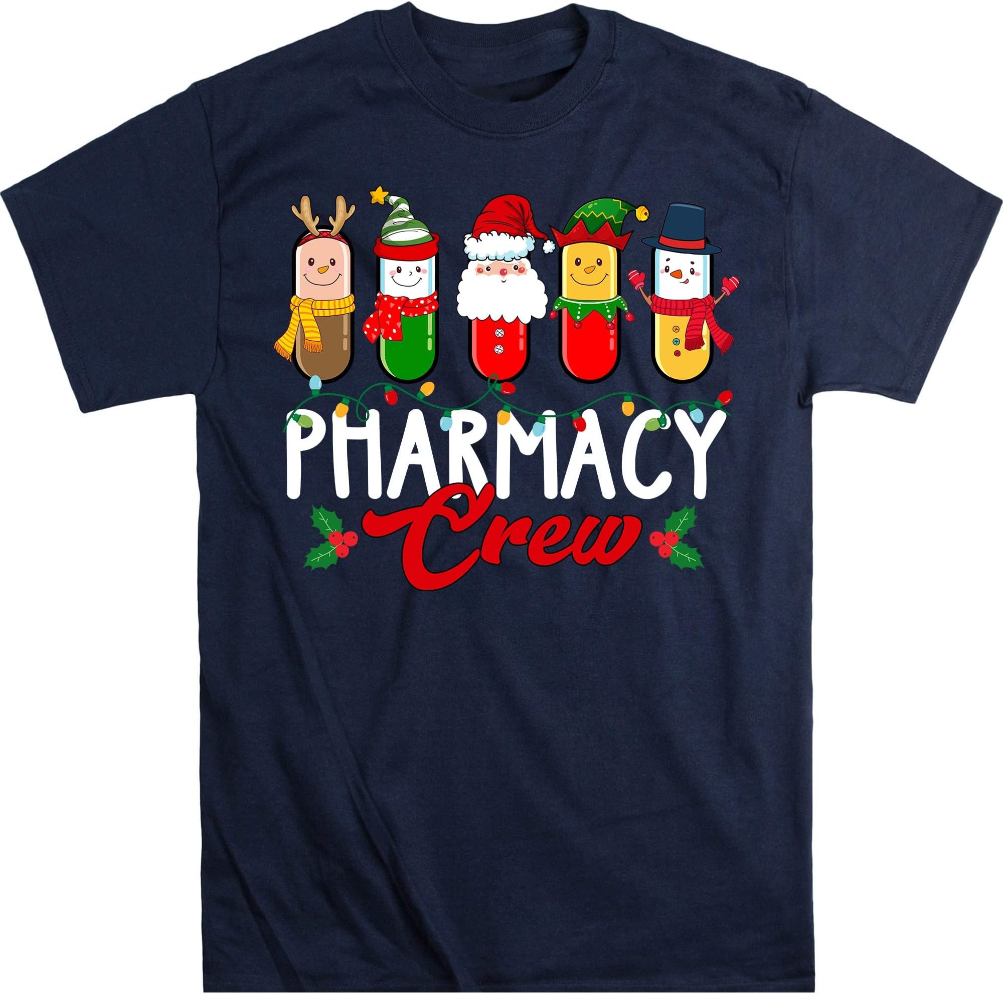 Pharmacy Crew Shirt, Pharmacist Shirt, Pharmacy Technician Shirt, Christmas Shirt, Pharmacist Gift, Xmas Shirt – Navy/3X-Large