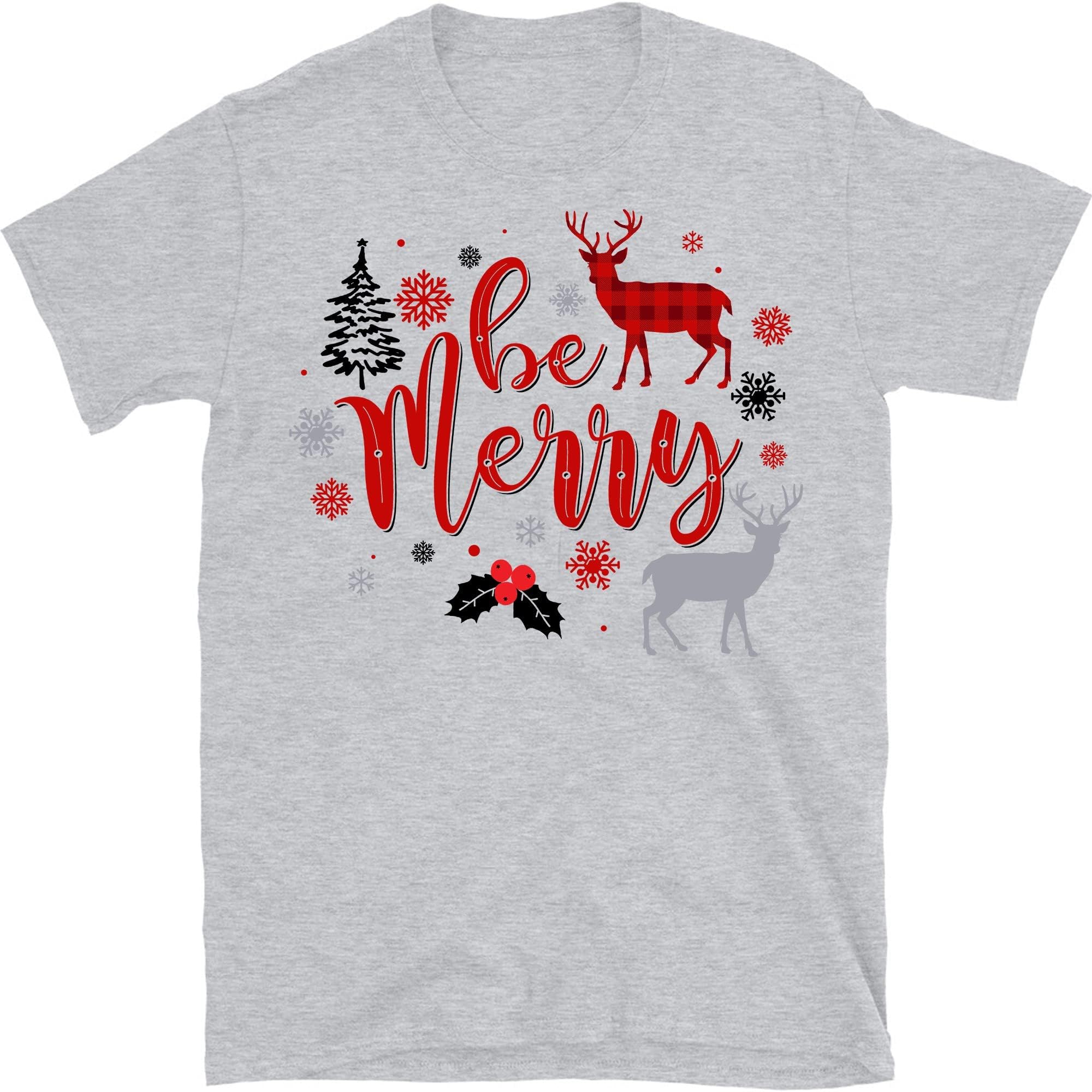 Be Merry Christmas Family Shirts, Family Matching Christmas Shirt, Christmas Family Shirts – Sport Grey/3X-Large