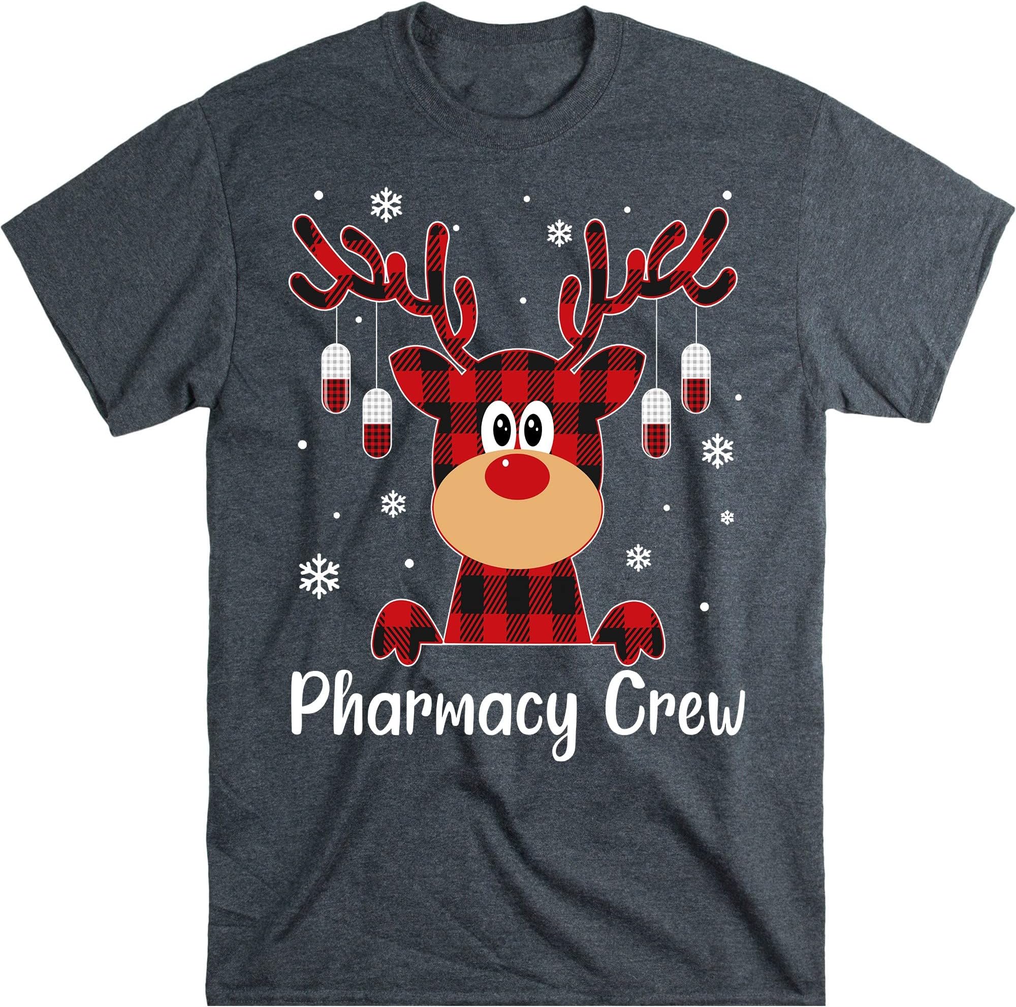 Pharmacy Crew Shirt, Pharmacist Shirt, Pharmacy Technician Shirt, Christmas Shirt, Pharmacist Gift, Xmas Shirt – Dark Heather/Small