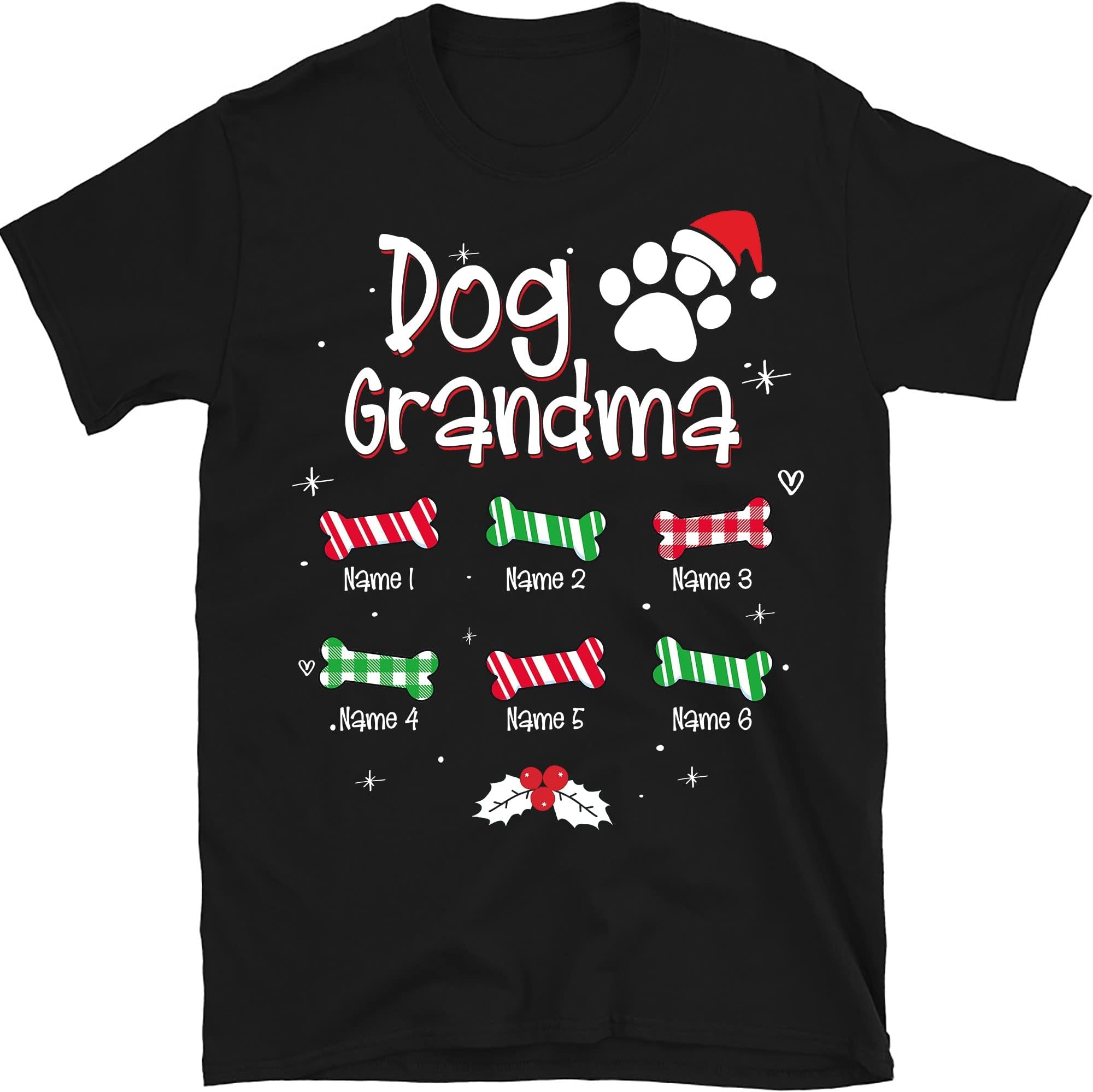 Personalized Dog Mom Shirt, Dog Paw Prints, Dog Mom Shirts for Women Men Cute Pet Lover Paw T-Shirt