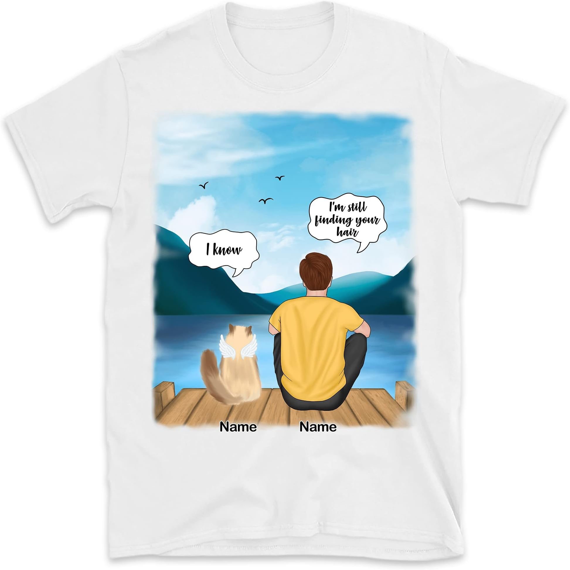 I Still Talk About You I Love You, Gift for Cat Dad, Custom Shirt for Cat Lovers, Memorial Gifts Multicolored