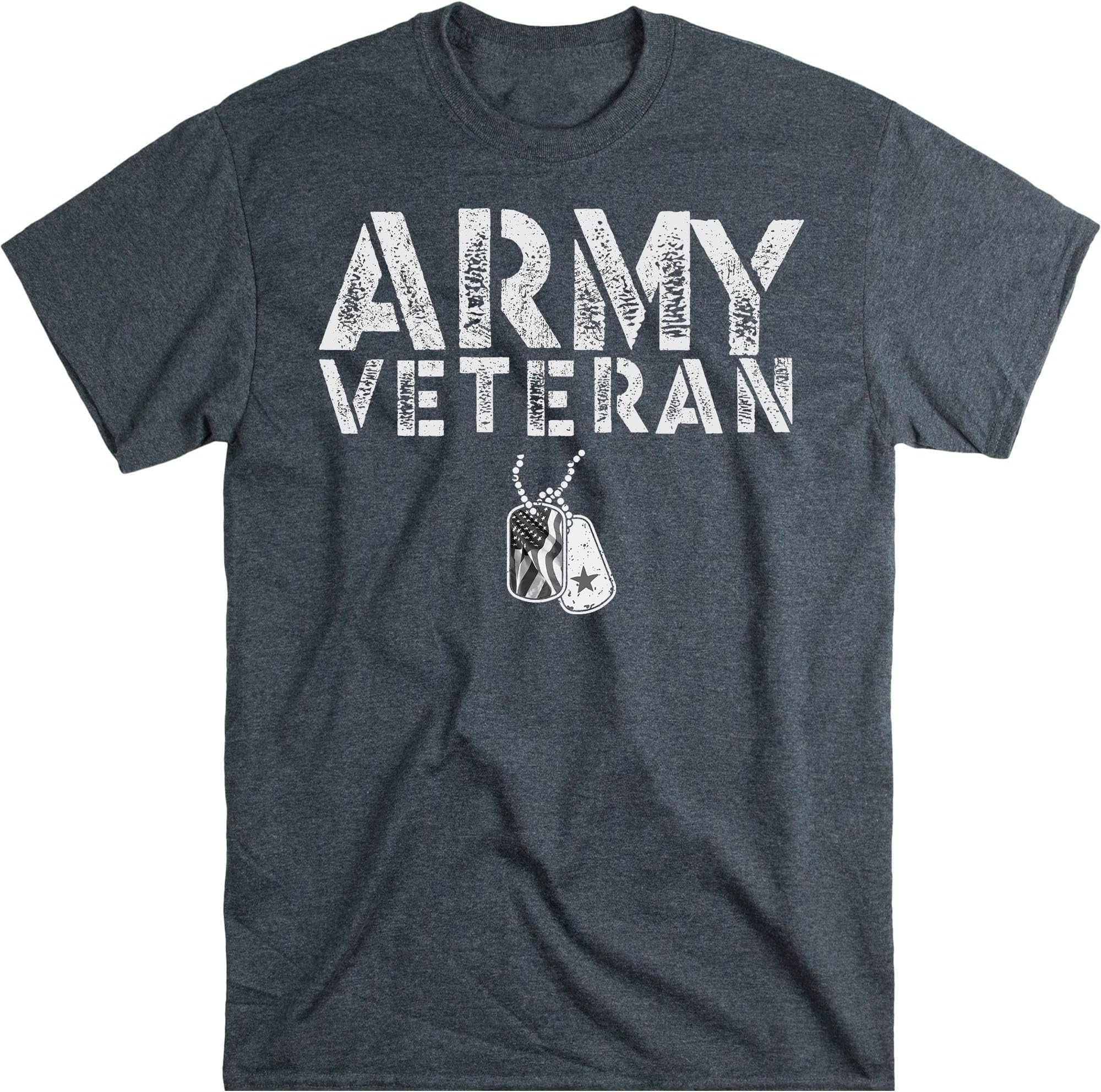 Veteran Father's Day Shirts T-Shirt, Gift for Veteran Dad Grandfather, Funny Veteran Tee, Veteran Month Shirt Proud Us Army – Dark Heather/XX-Large