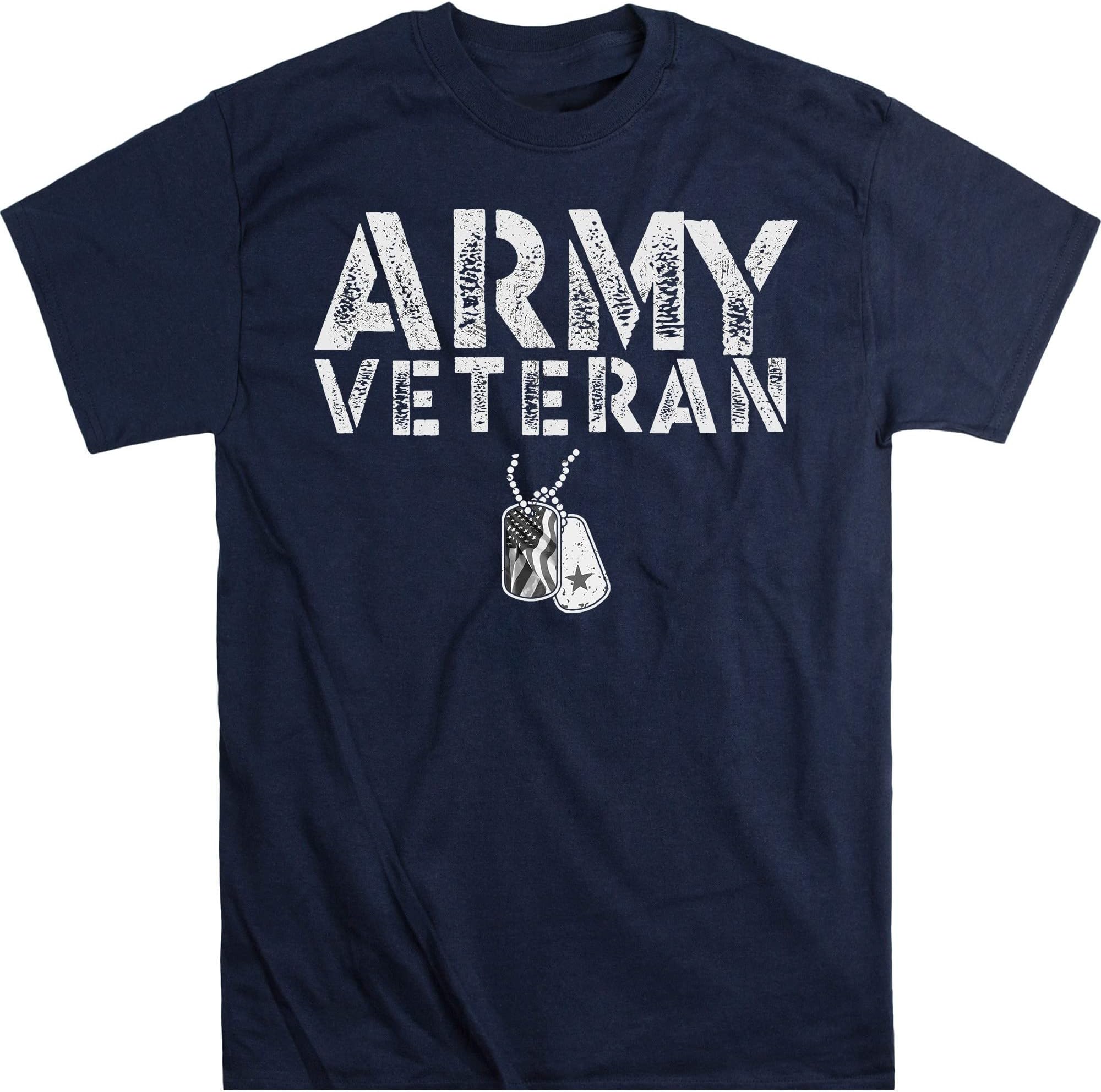 Veteran Father's Day Shirts T-Shirt, Gift for Veteran Dad Grandfather, Funny Veteran Tee, Veteran Month Shirt Proud Us Army – Navy/4X-Large