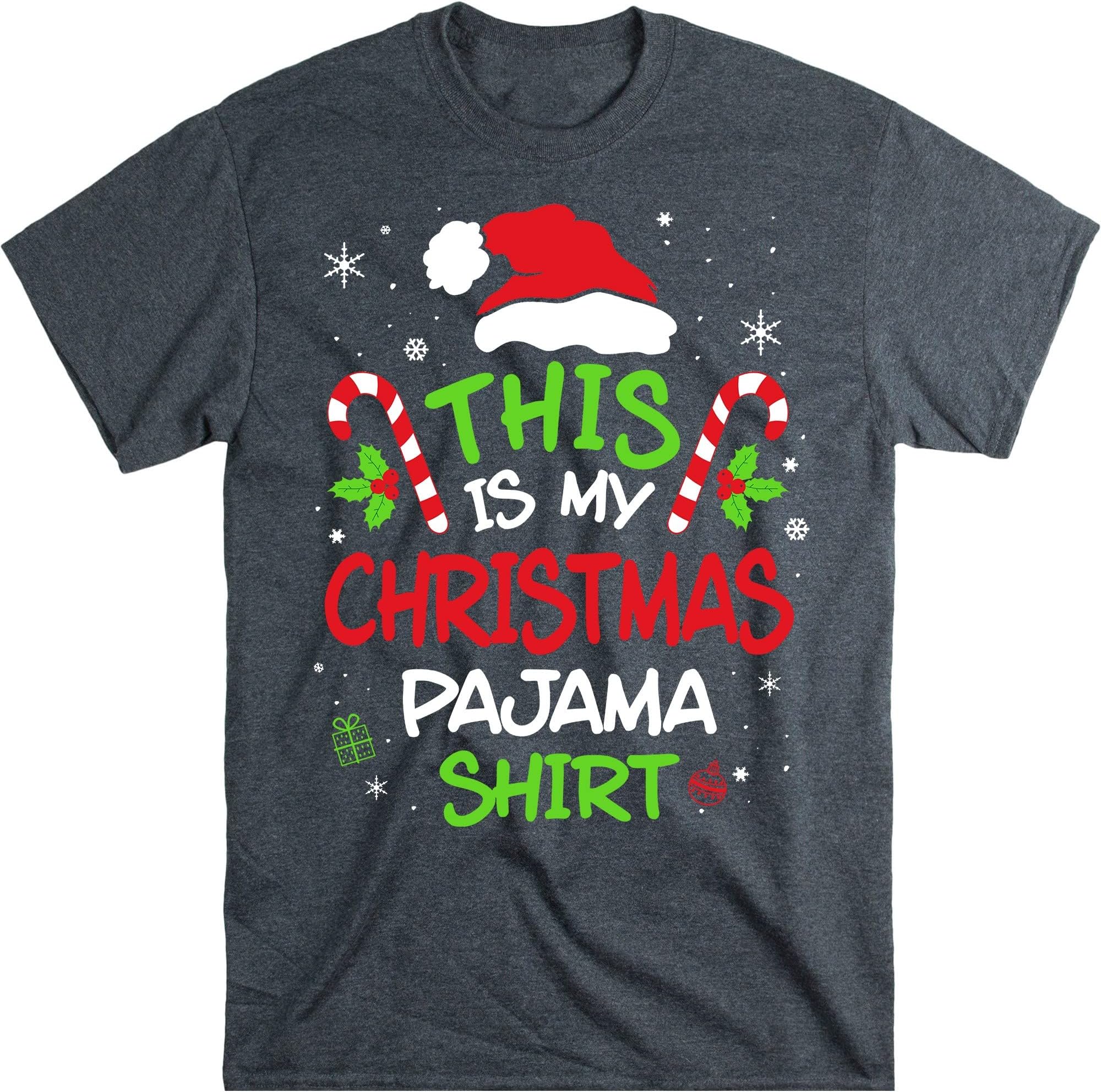This is My Christmas Pajama Shirt Funny Christmas T-Shirts – Dark Heather/Medium