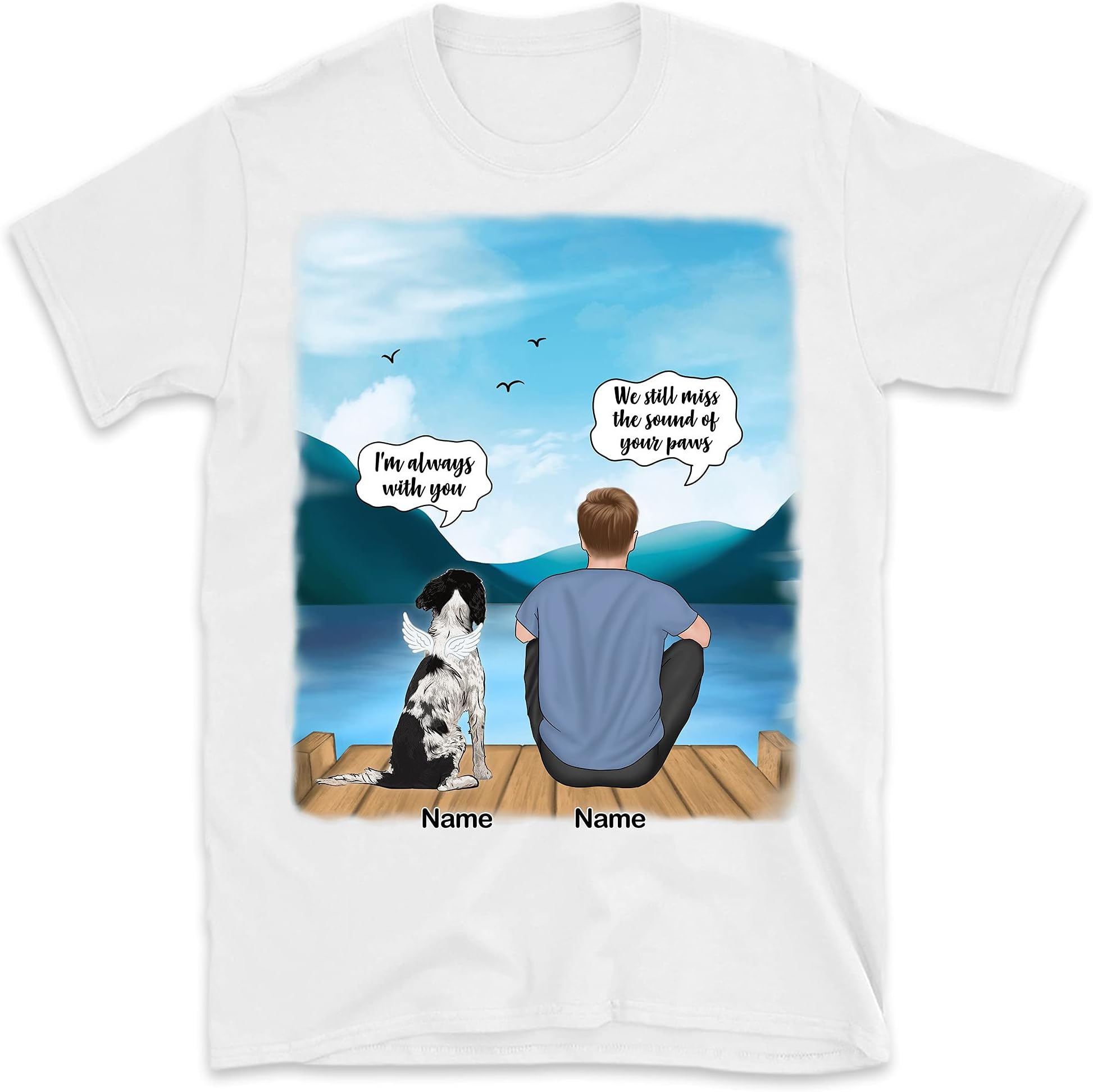 I Still Talk About You I Love You, Gift for Dog Dad, Custom Shirt for Dog Lovers, Memorial Gift Shirt Multicolored