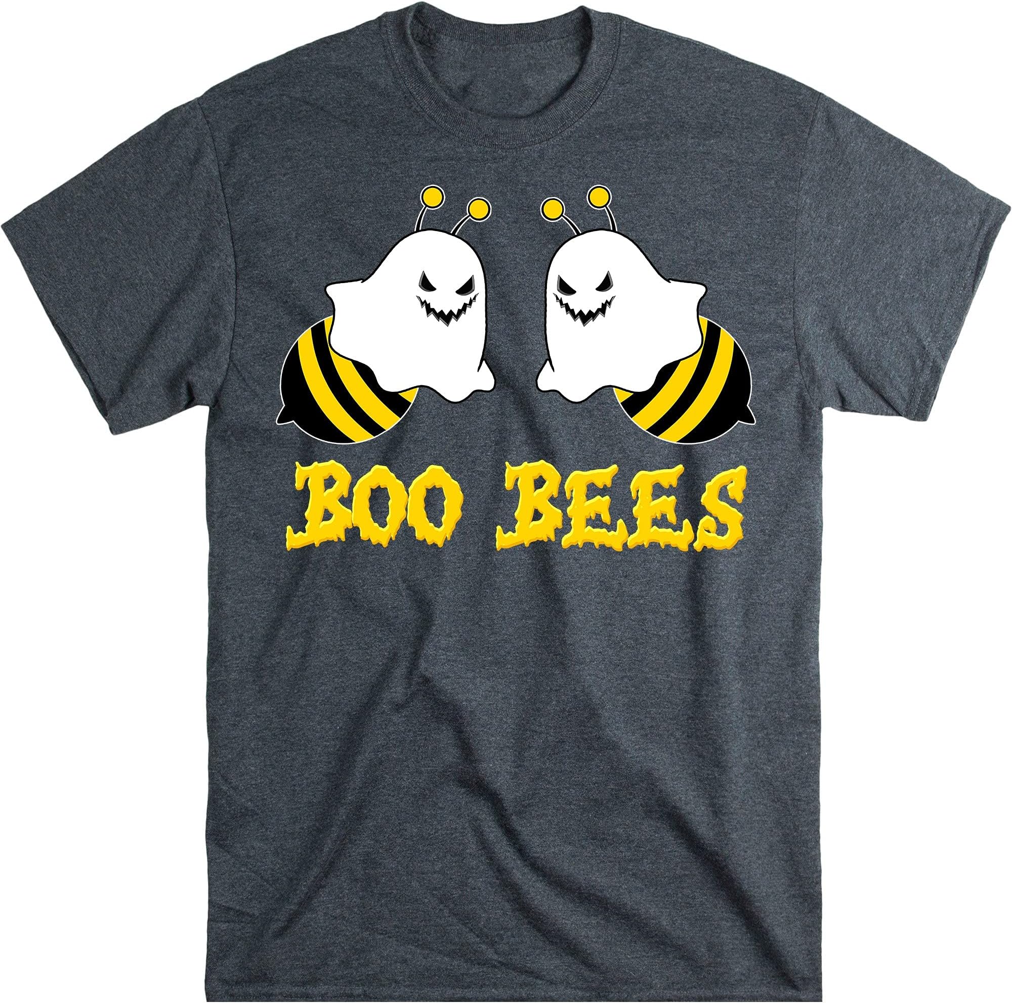 Halloween Boo Bees Ghost Matching Couples Family Funny T-Shirt – Dark Heather/Small