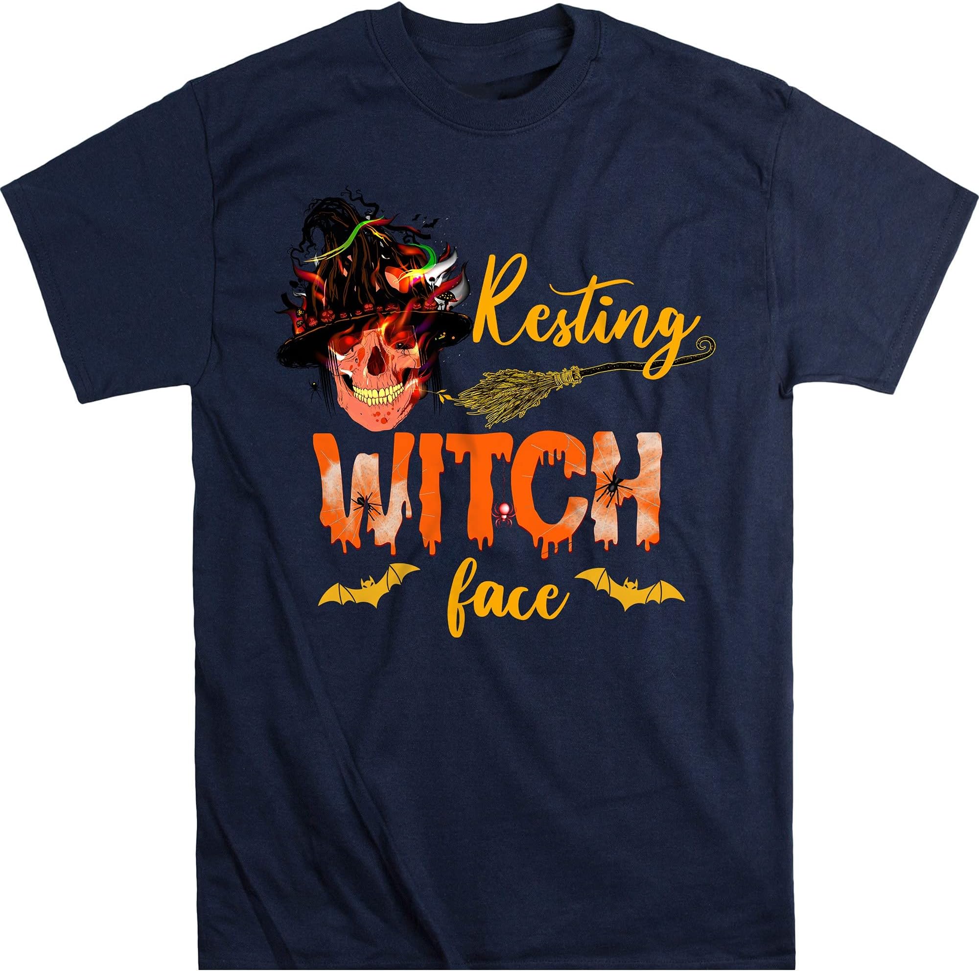 Resting Witch Face Shirt Halloween- Funny Witch Halloween Costume Gift Shirt – Navy/XX-Large