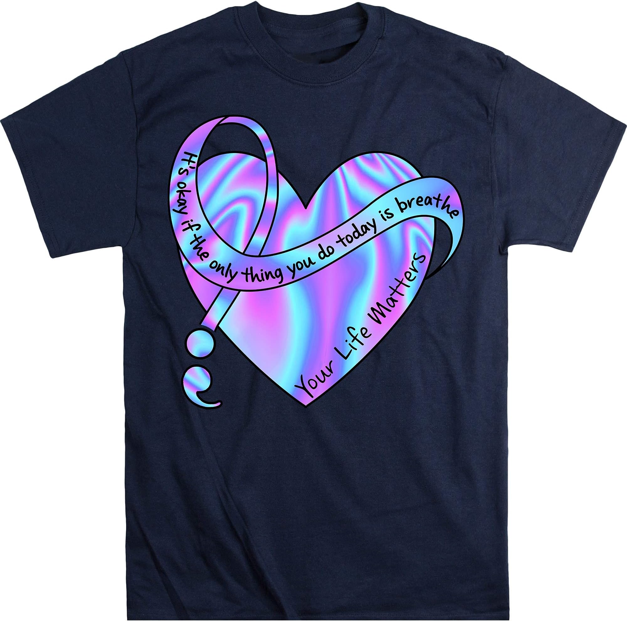 Suicide Prevention Awareness Shirt Your Life Matters T-Shirt – Navy/XX-Large