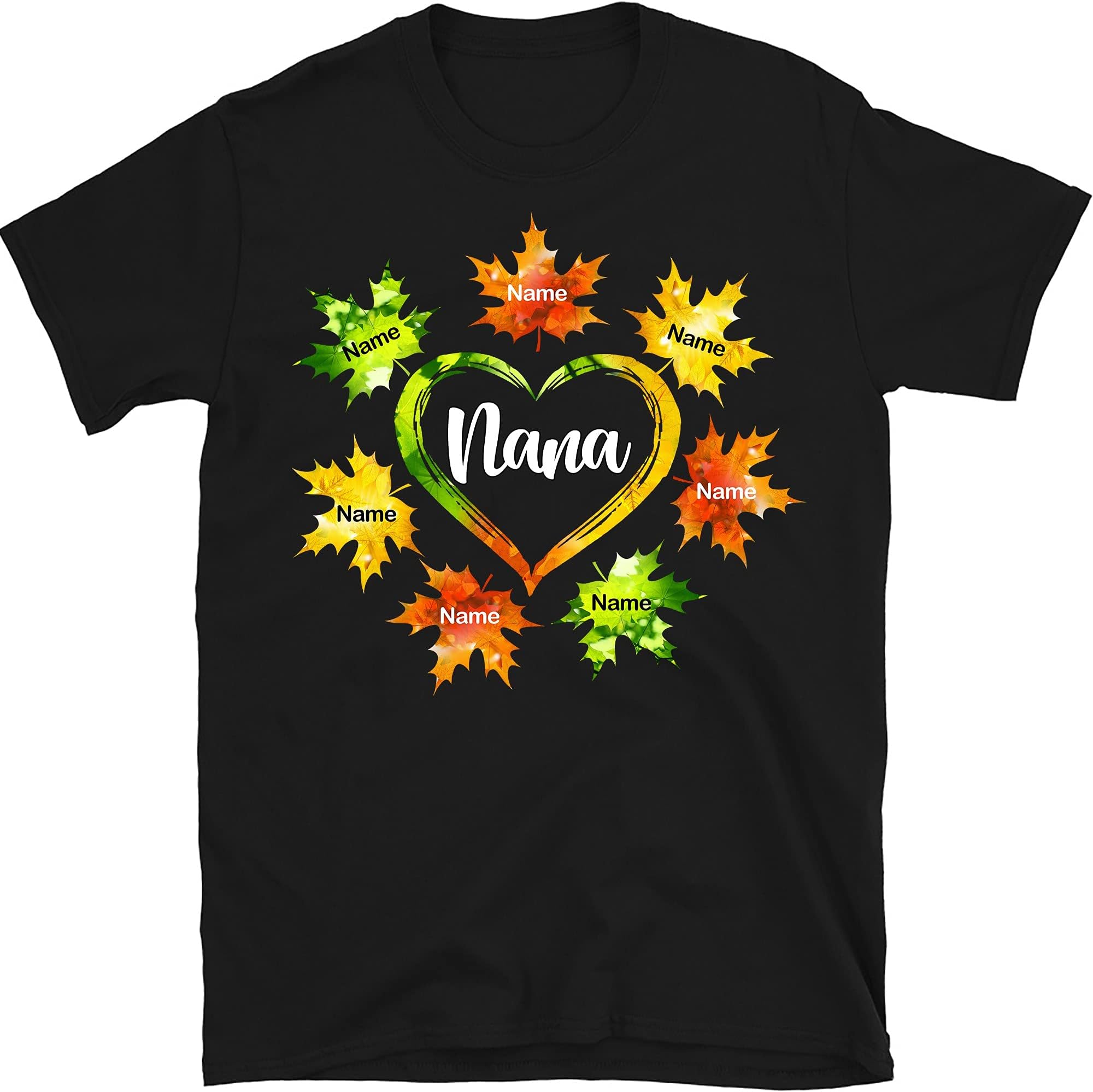 Personalized Fall Grandma Shirt, Custom Grandma Shirt with Grandkid's Names, Custom Fall Lovers Fall T Shirt Gift for Nana Mimi Mom
