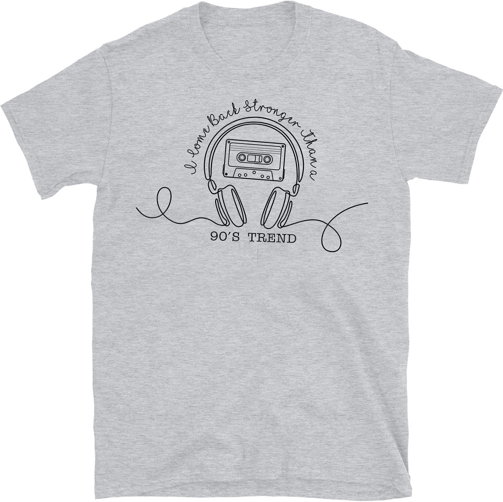 I Come Back Stronger Than a 90s Trend Shirt, 90s T-Shirt, 90s Trend Shirt, Music Shirt – Sport Grey/3X-Large
