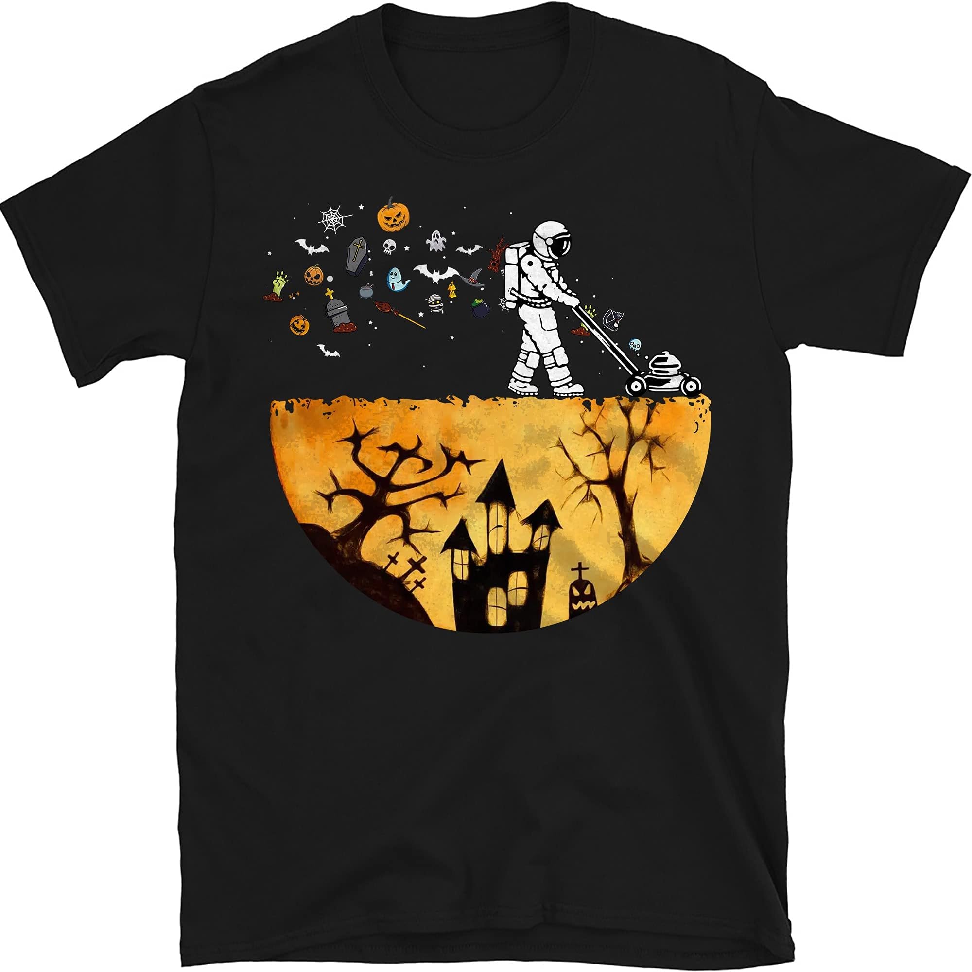 Astronaut Moving Halloween Moon Shirt, Funny Cosmonaut Halloween Tees, Gift for Halloween – Black/3X-Large