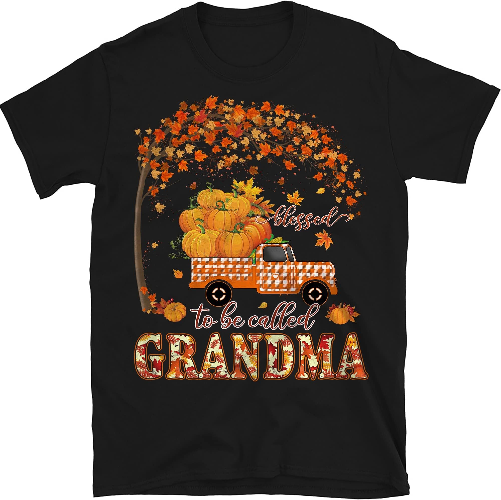 Personalized Blessed to Be Called Grandma Shirt, Thanksgiving Pumpkin Shirt, Funny Fall Shirt, Halloween Shirt, Thanksgiving Shirt, Gift for Nana, Gigi, Mom