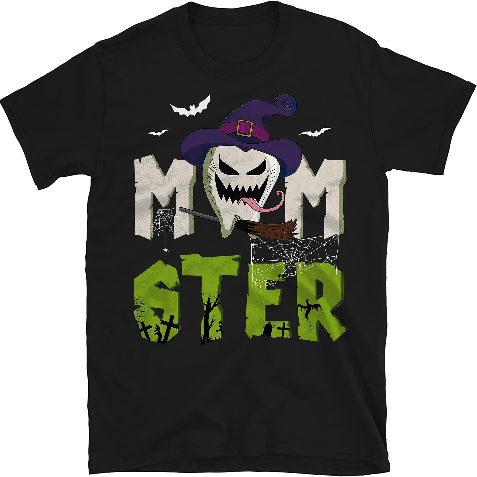 Funny Dentist Momster Shirt, Funny Momster Shirt for Halloween, Best Gift for Mom – Black/3X-Large