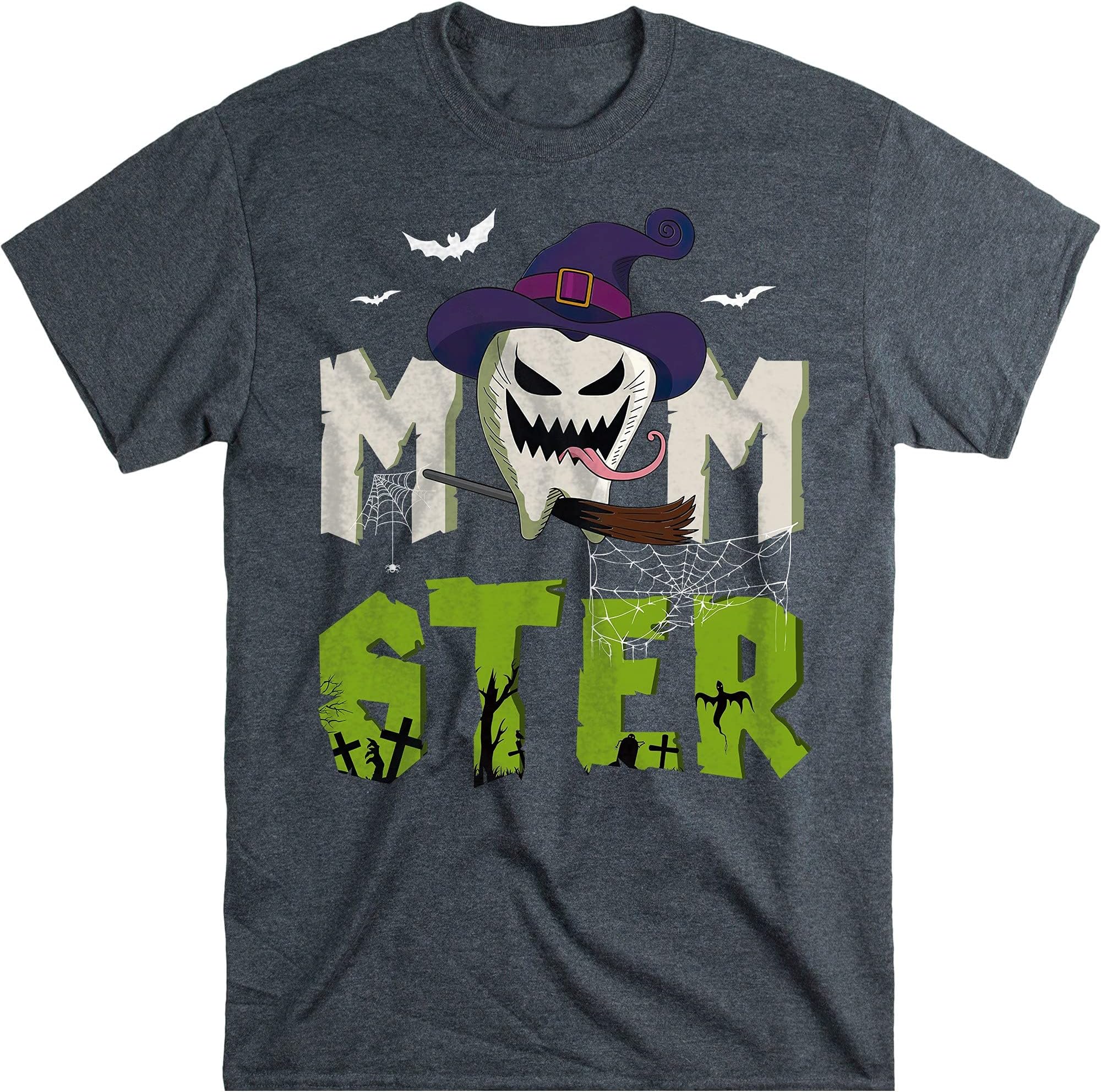 Funny Dentist Momster Shirt, Funny Momster Shirt for Halloween, Best Gift for Mom – Dark Heather/3X-Large