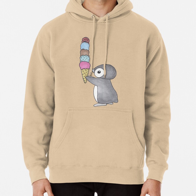 Ice Cream Penguin Pullover Hoodie