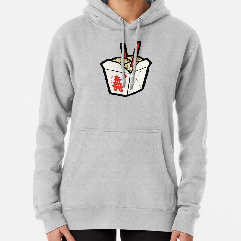 Take-Out Noodles Box Pattern Pullover Hoodie