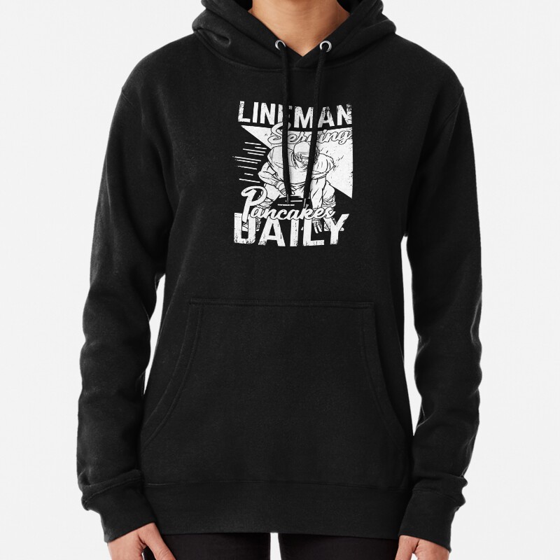 American Football Player Offensive Lineman Gift Pullover Hoodie