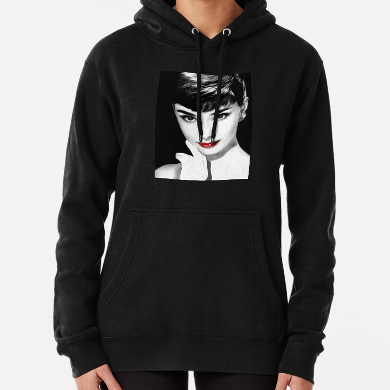 Audrey Hepburn Lips Pullover Hoodie