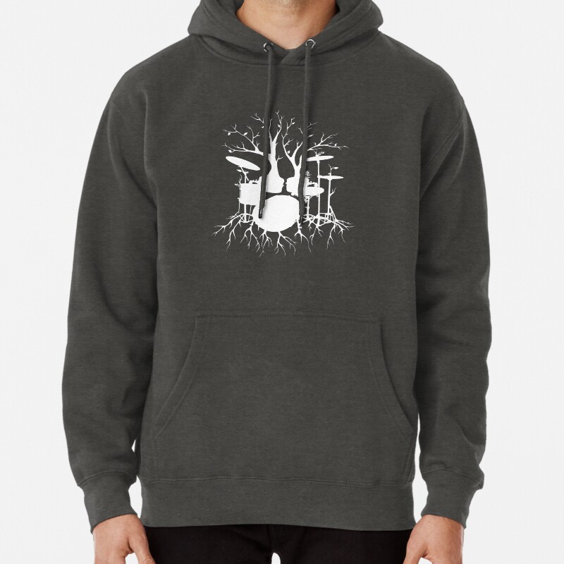 Live the Beat to the Tempo of Creation ~ drum tree art , version1 Pullover Hoodie