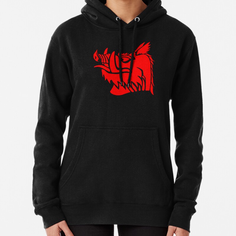 Black Knight Boar Pullover Hoodie