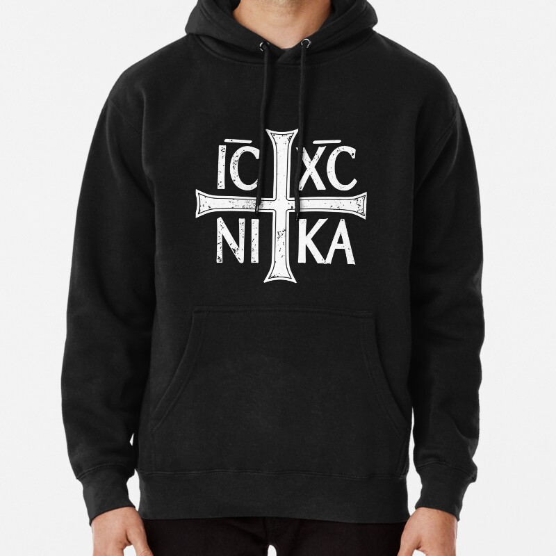 IC XC NI KA Jesus Christogram Cross Orthodox Eastern Christian Graphic Pullover Hoodie
