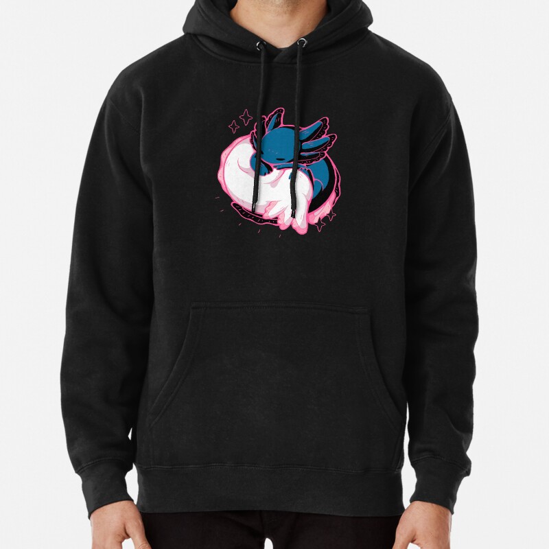 Axolotl Yin Yang Pullover Hoodie